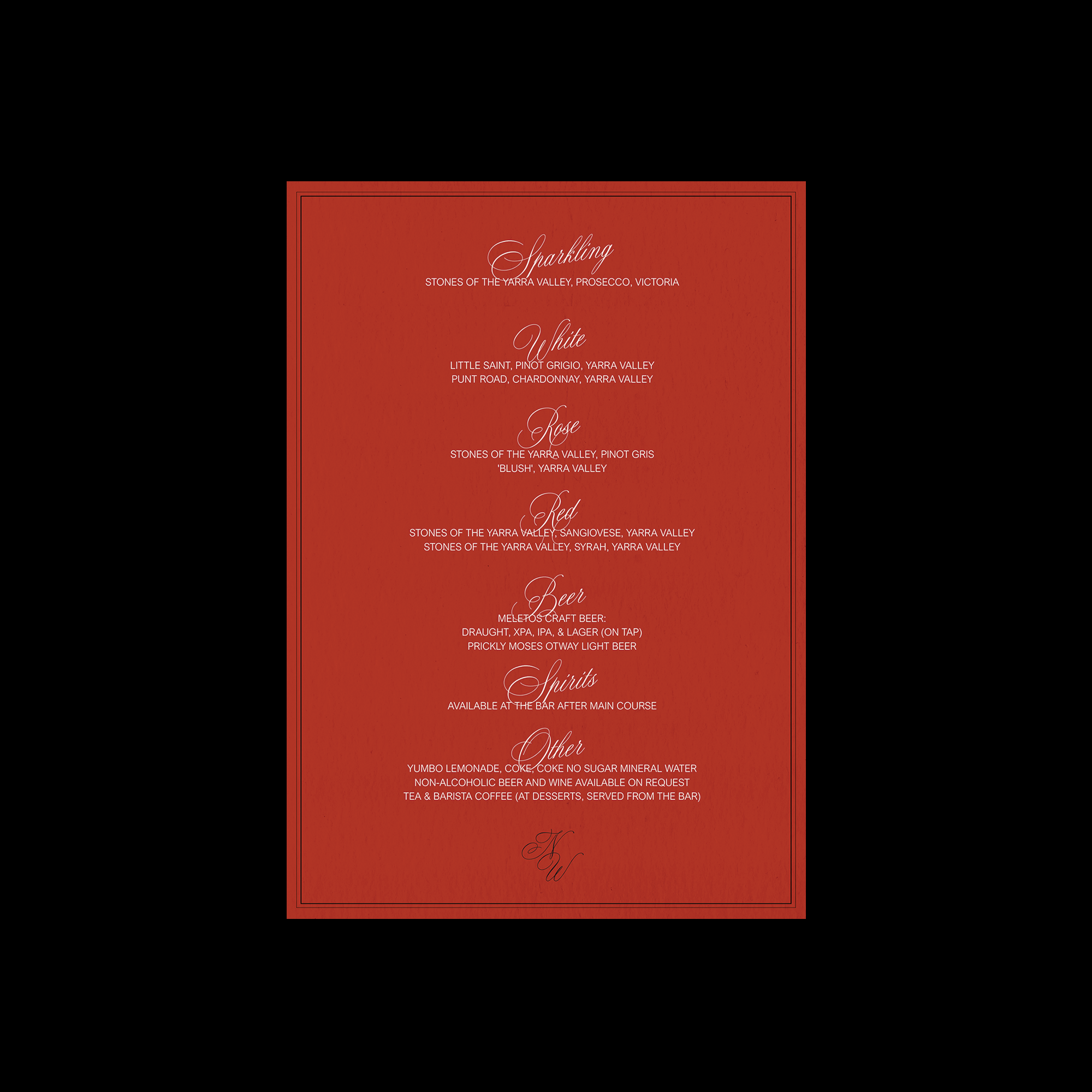 Edgar Allan Poe Beverage Menu Template (Option A)
