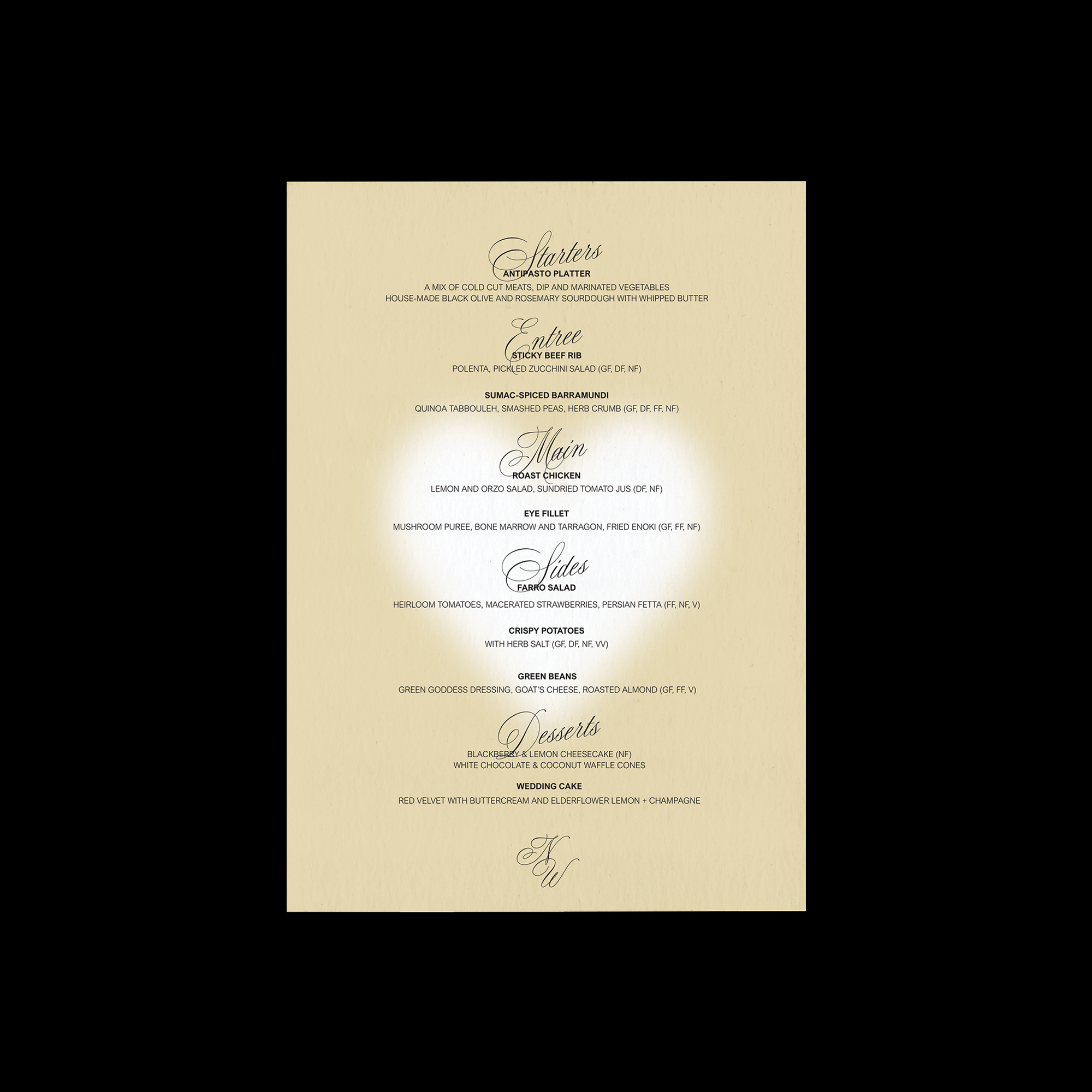 Edgar Allan Poe Food Menu Template (Option B)