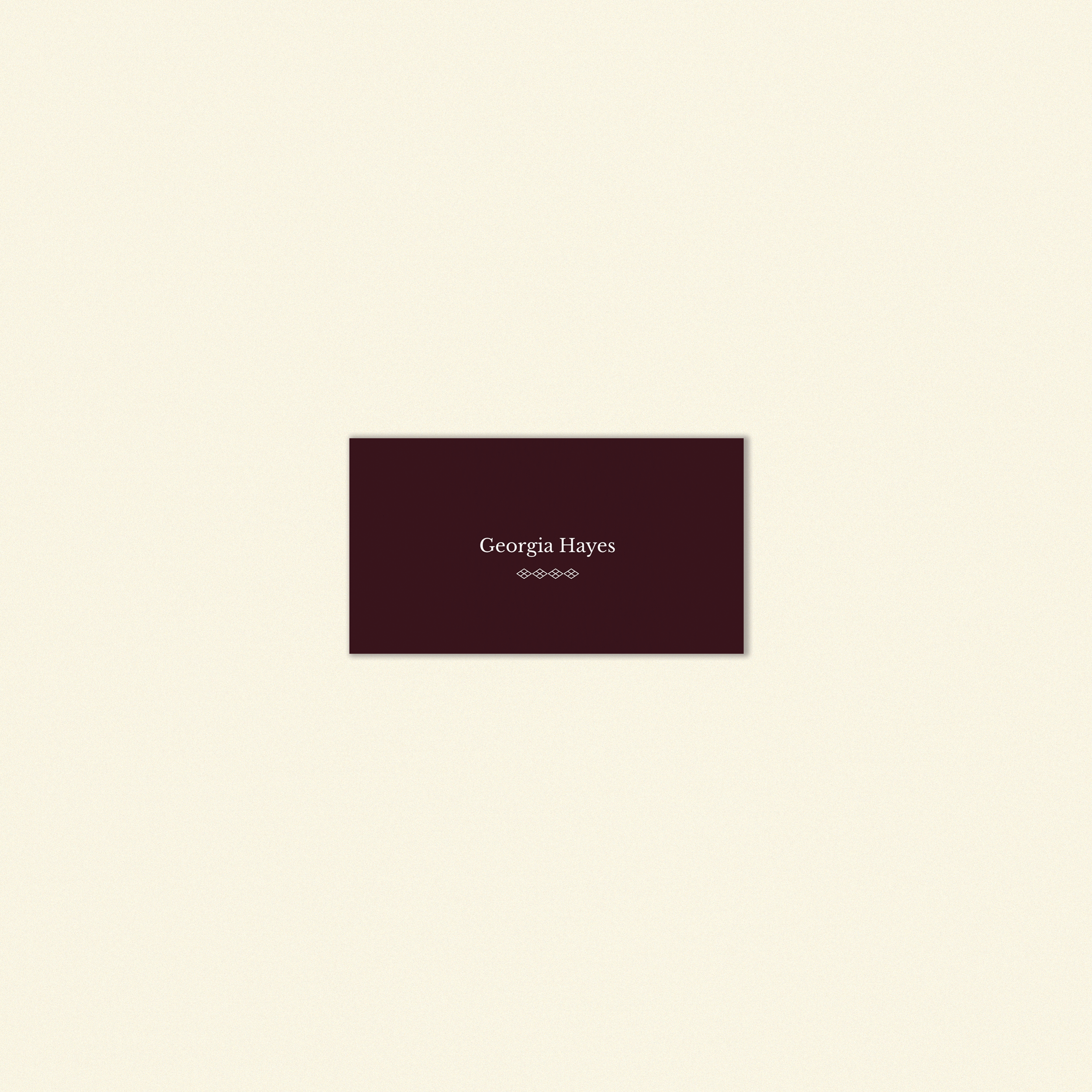 Hayes Place Card Template (Option B)