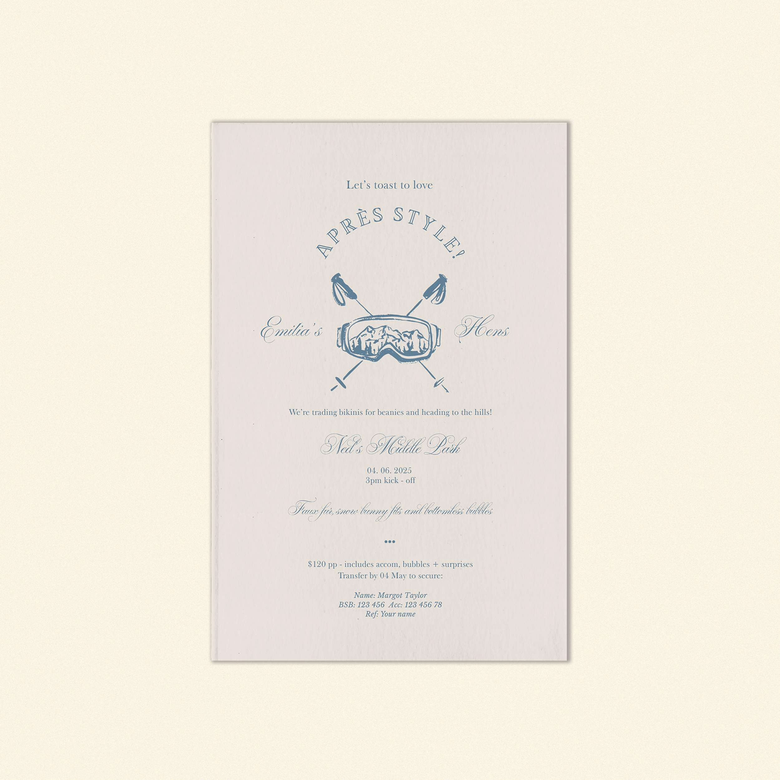 Après Ski Invitation Template (Option B)