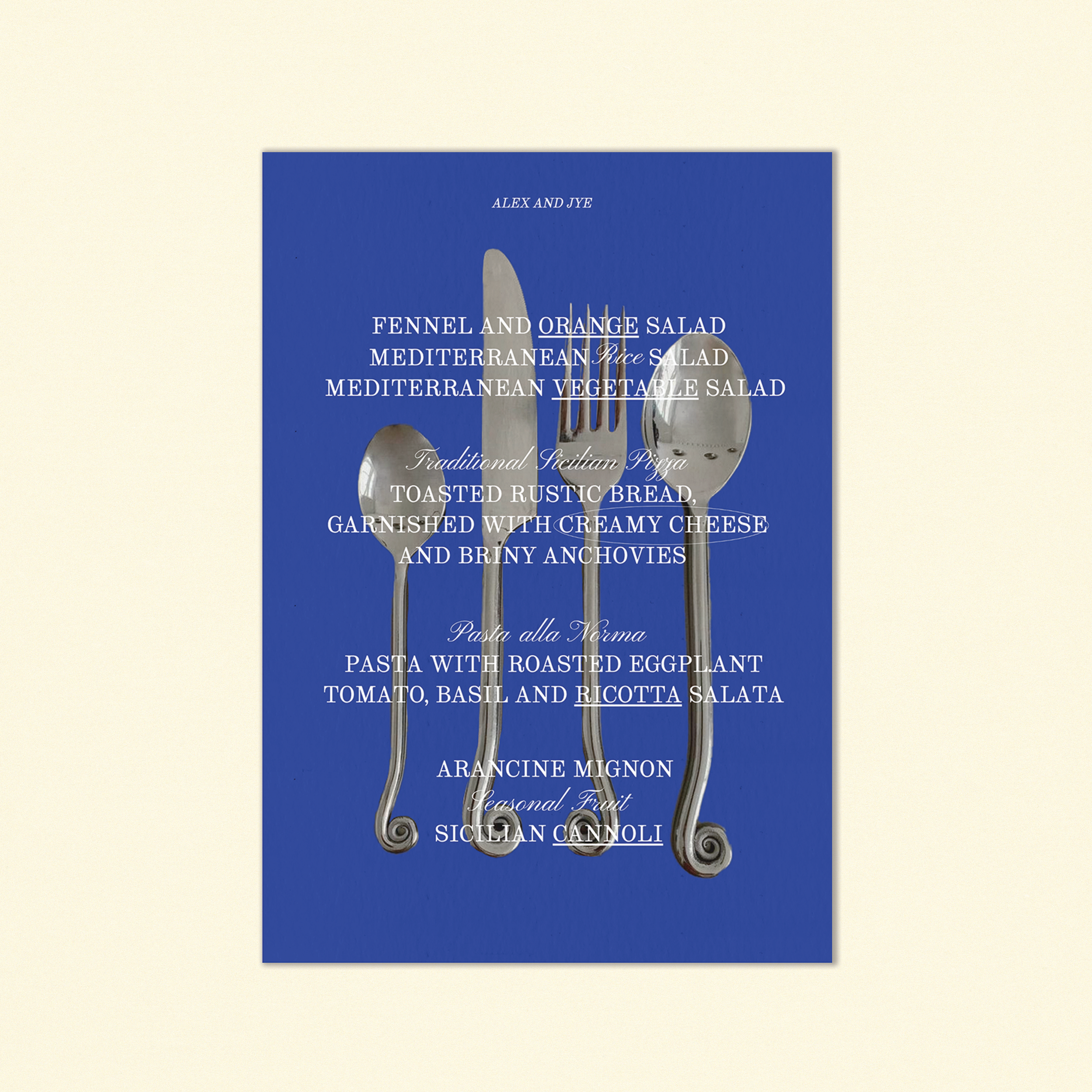 The Davidson Food Menu Template (Option B)