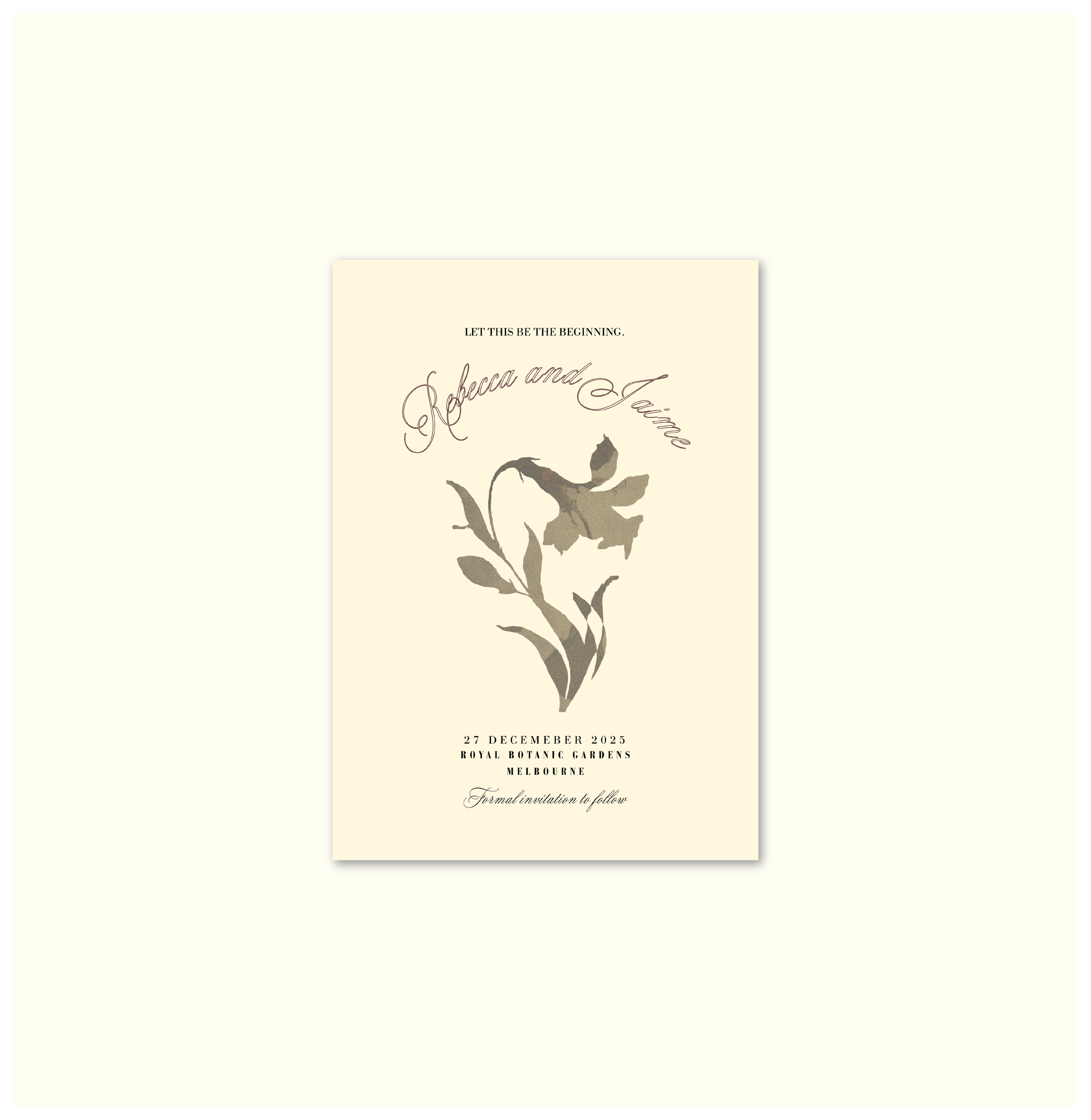 La Fleur Nouvelle Save The Date Template (Option B)