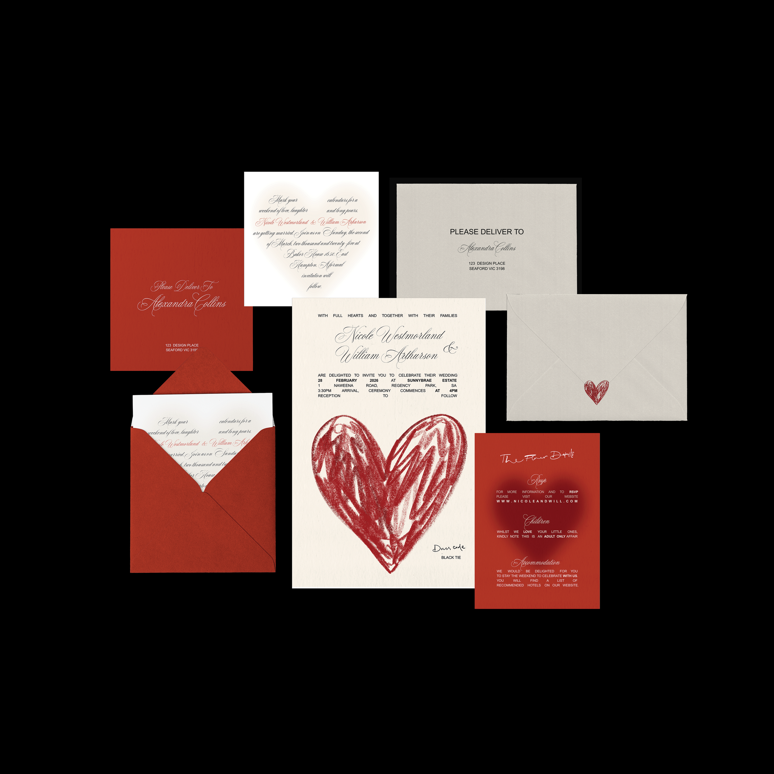 Edgar Allan Poe Invitation Suite Templates (Option B)