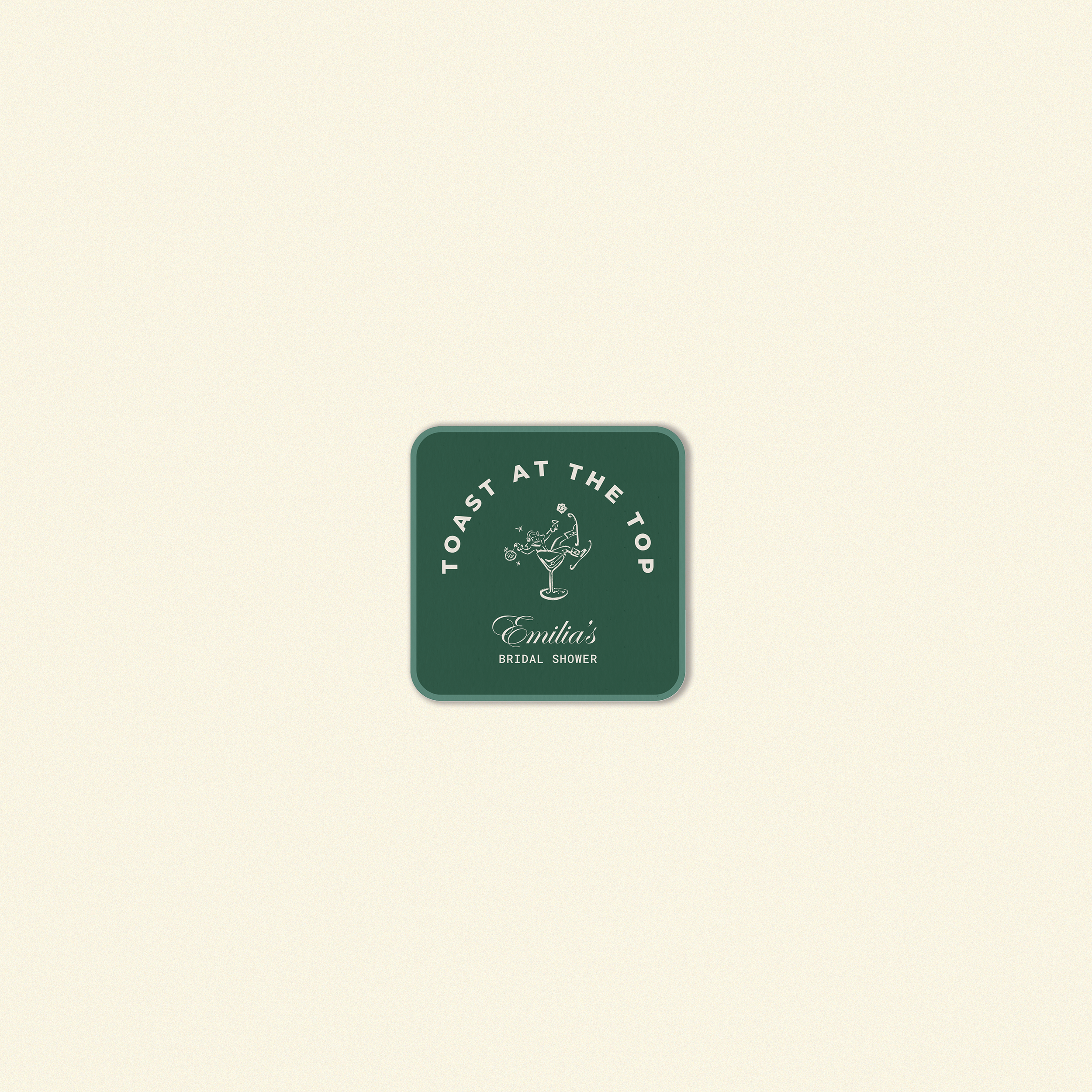 Après Ski Coaster Green Template (Option A)