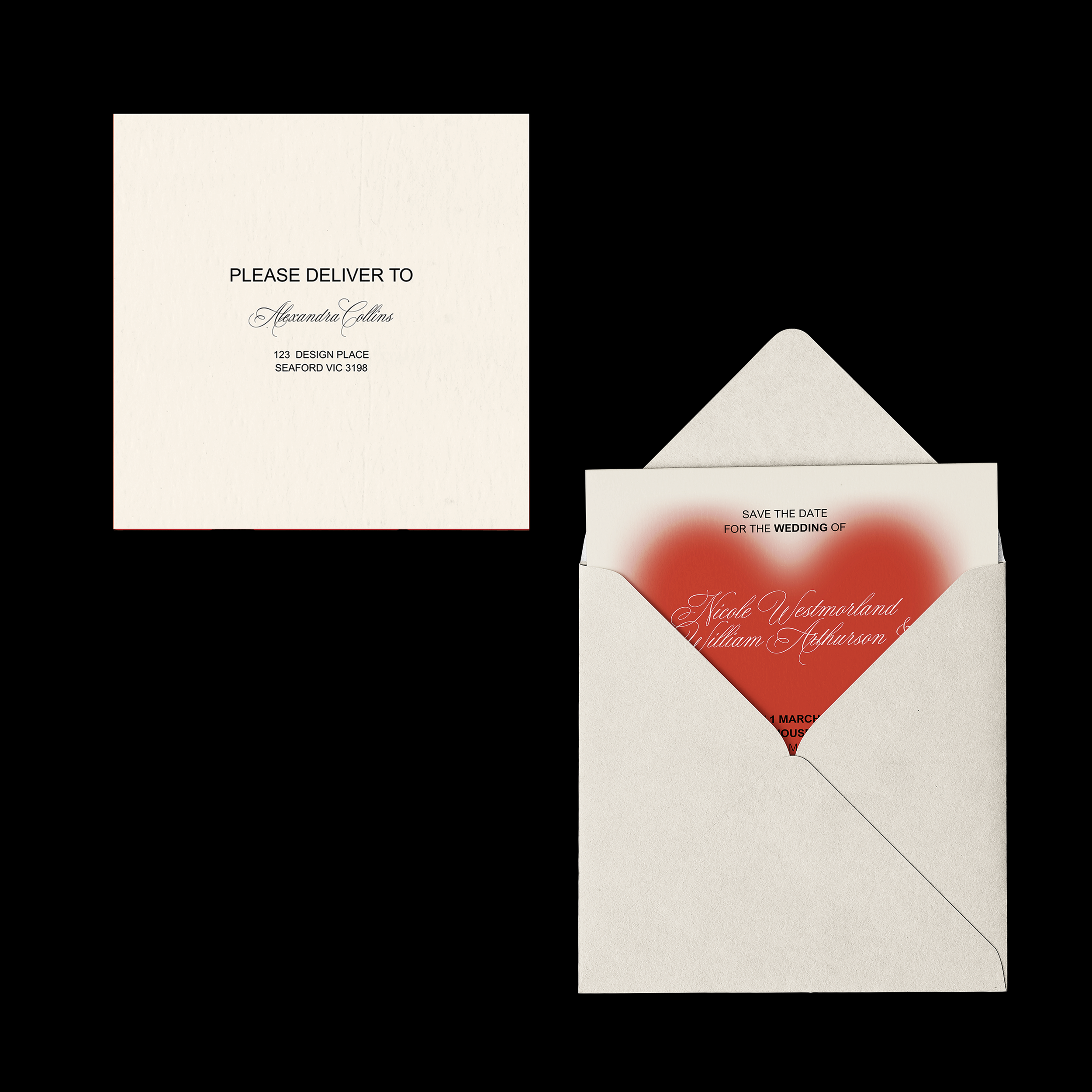 Edgar Allan Poe Square Envelope Template (Option B)