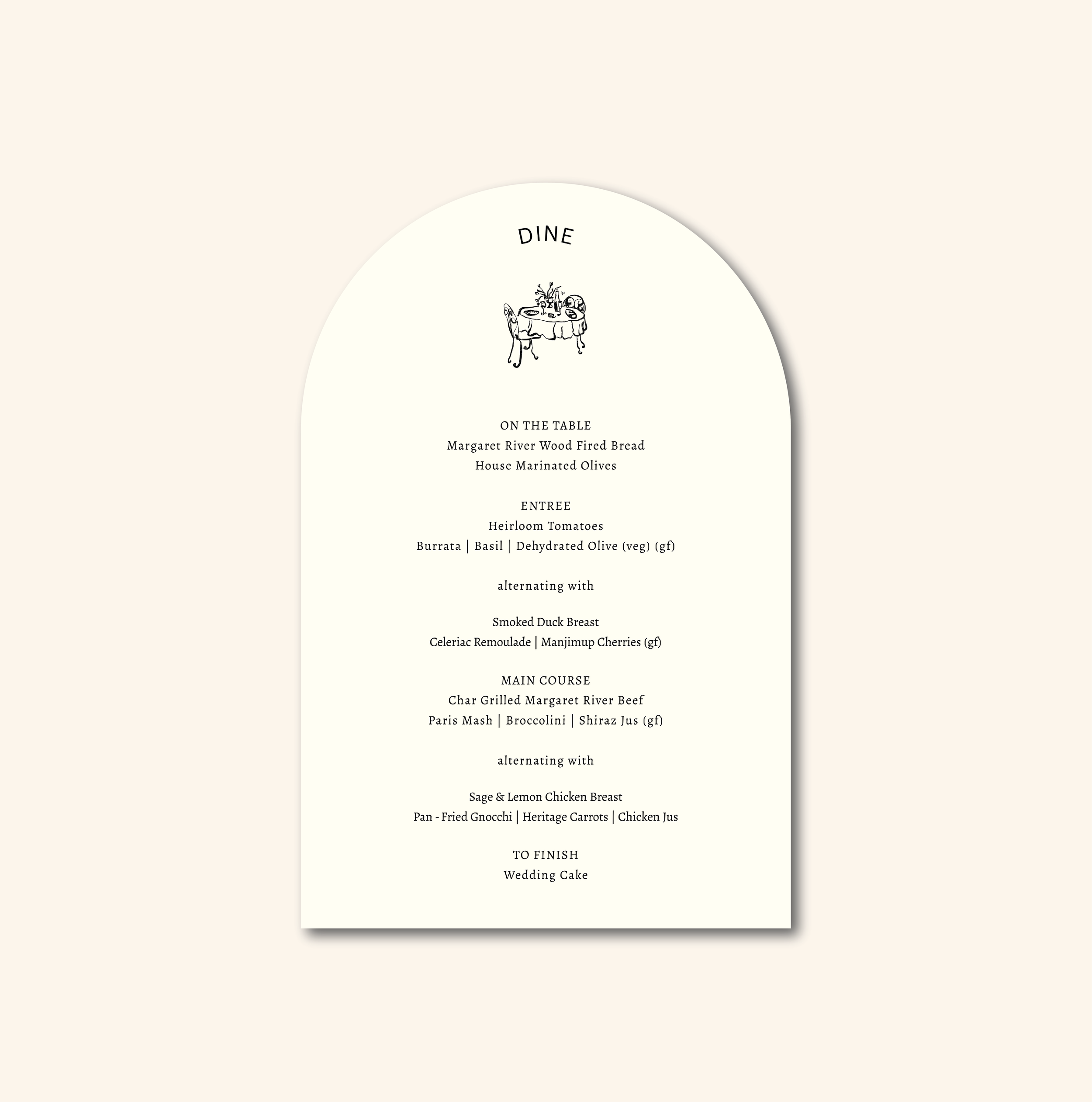 Davies Food Menu Template (Option B)