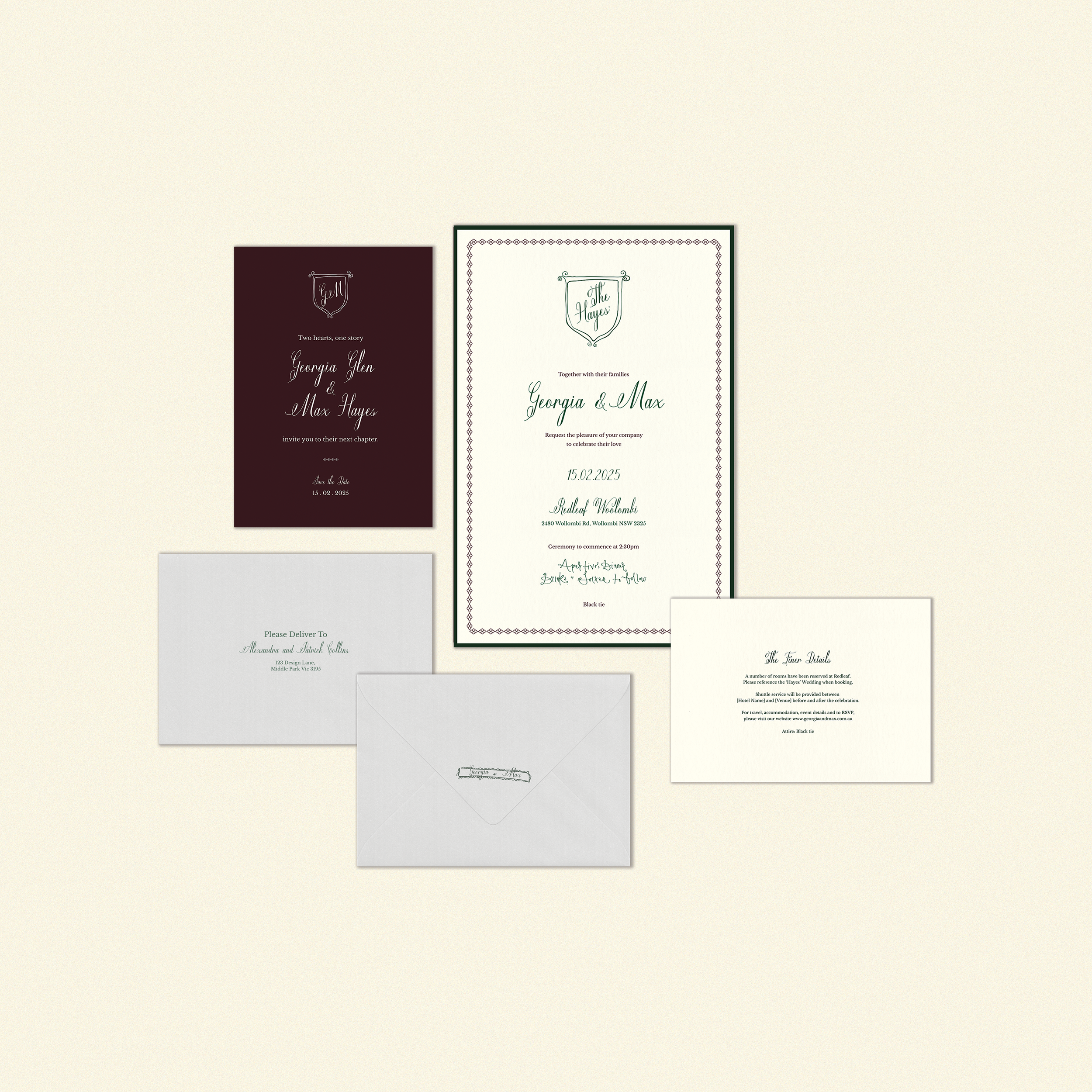 Hayes Invitation Suite Templates (Option B)