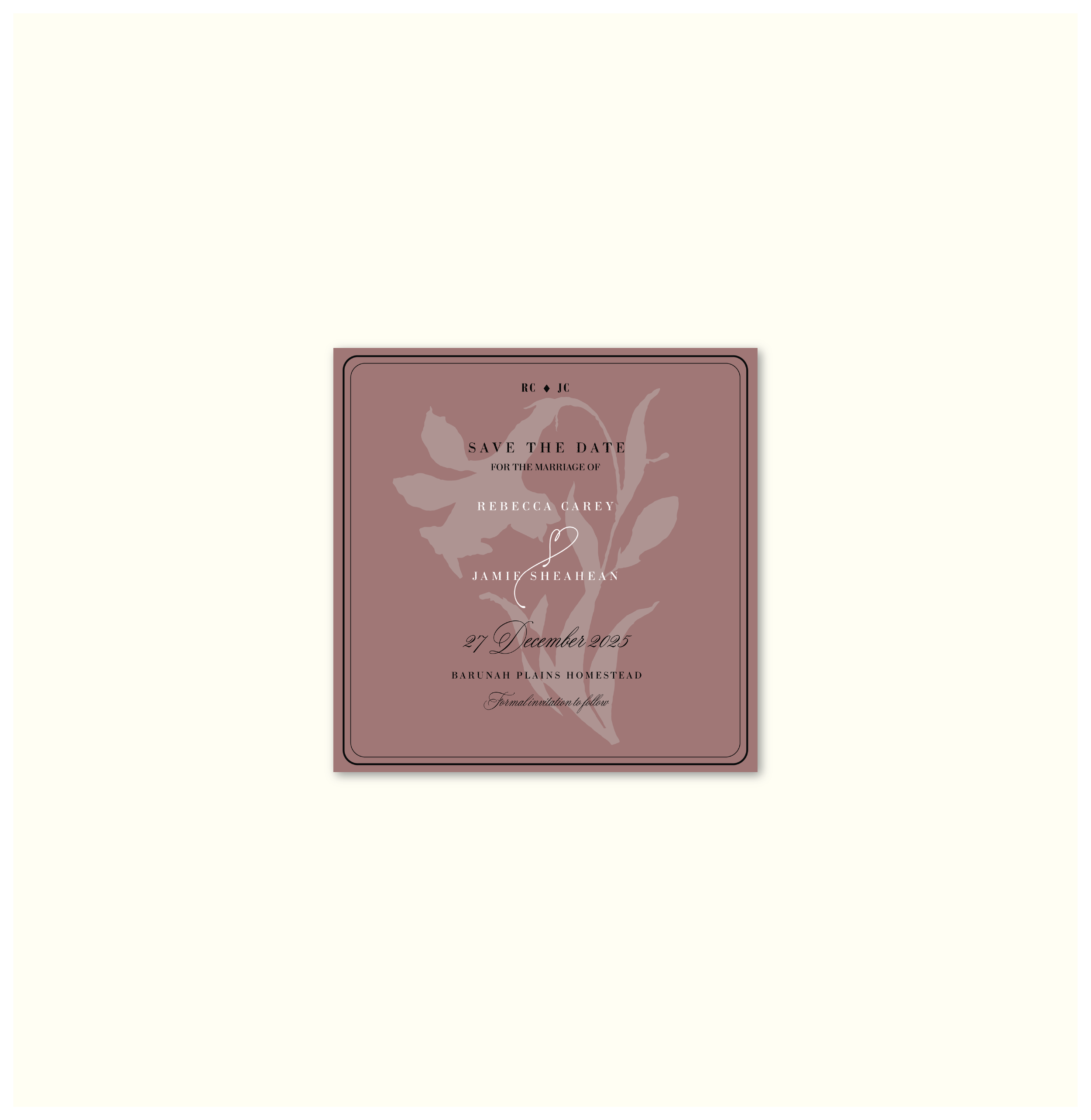 La Fleur Nouvelle Save The Date Template (Option C)