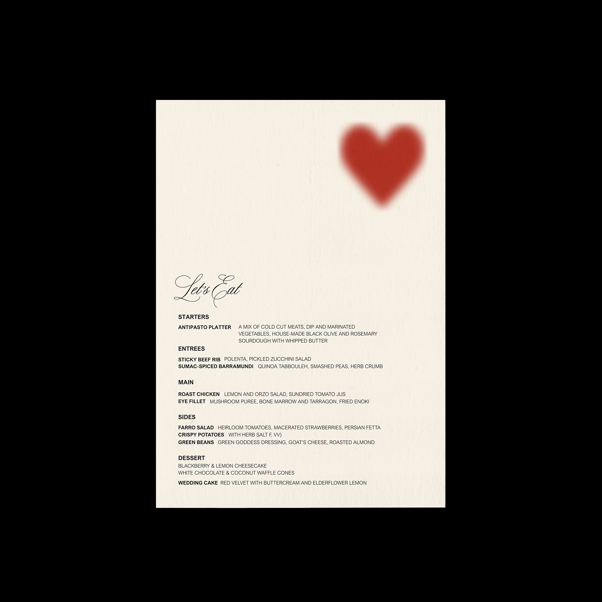 Edgar Allan Poe Food Menu Template (Option D)
