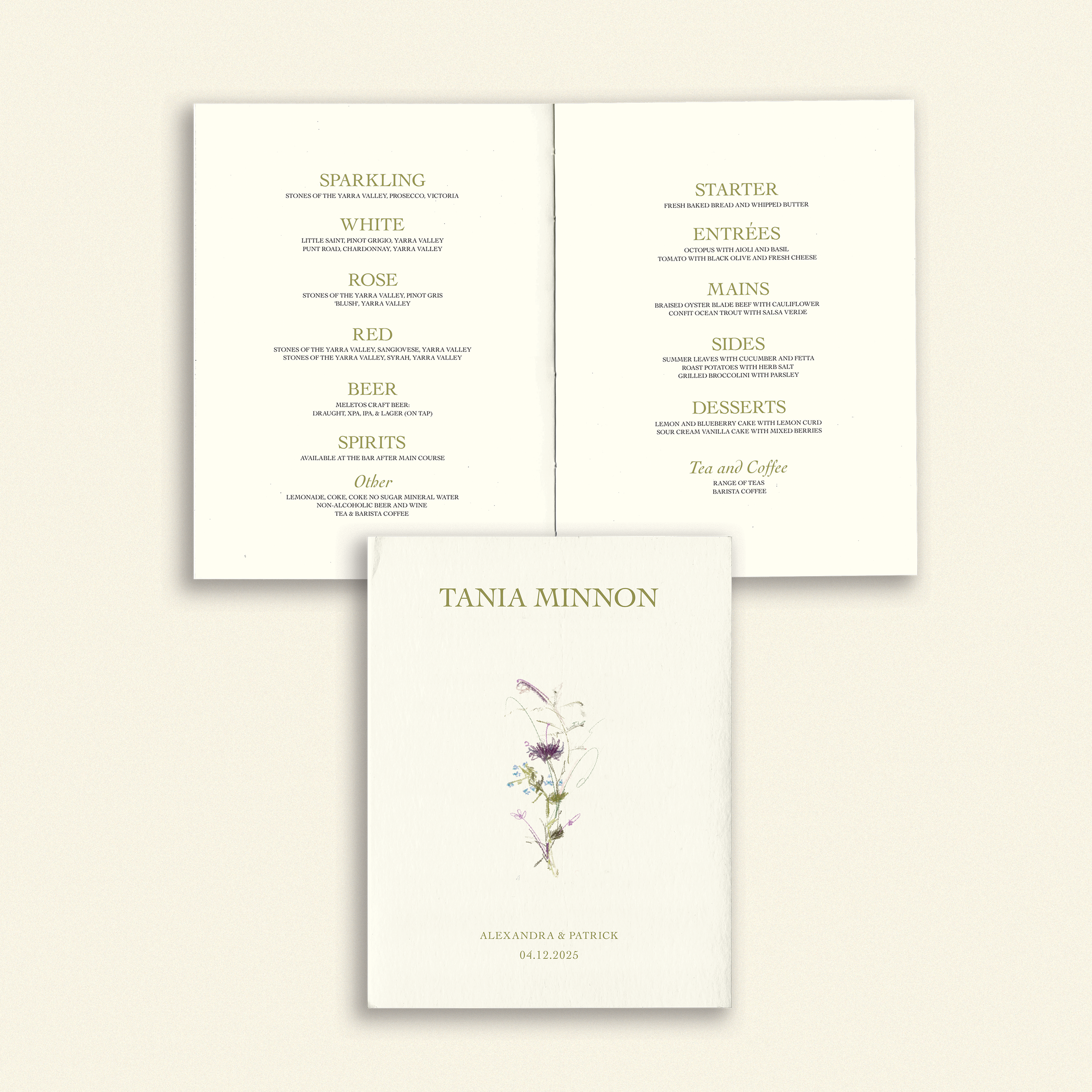 E.E Cummings Food Menu Booklet Template (Option E)