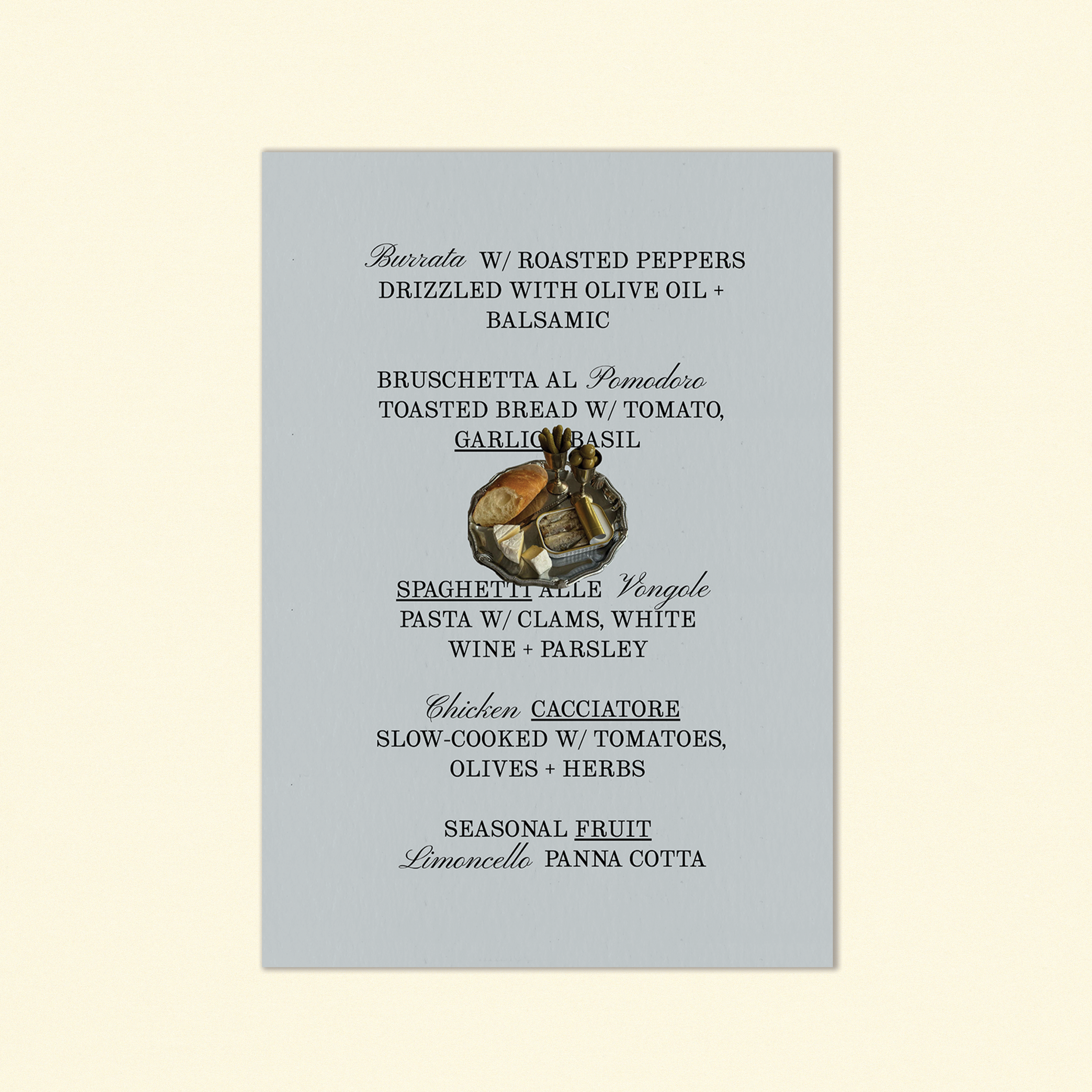 The Davidson Food Menu Template (Option D)