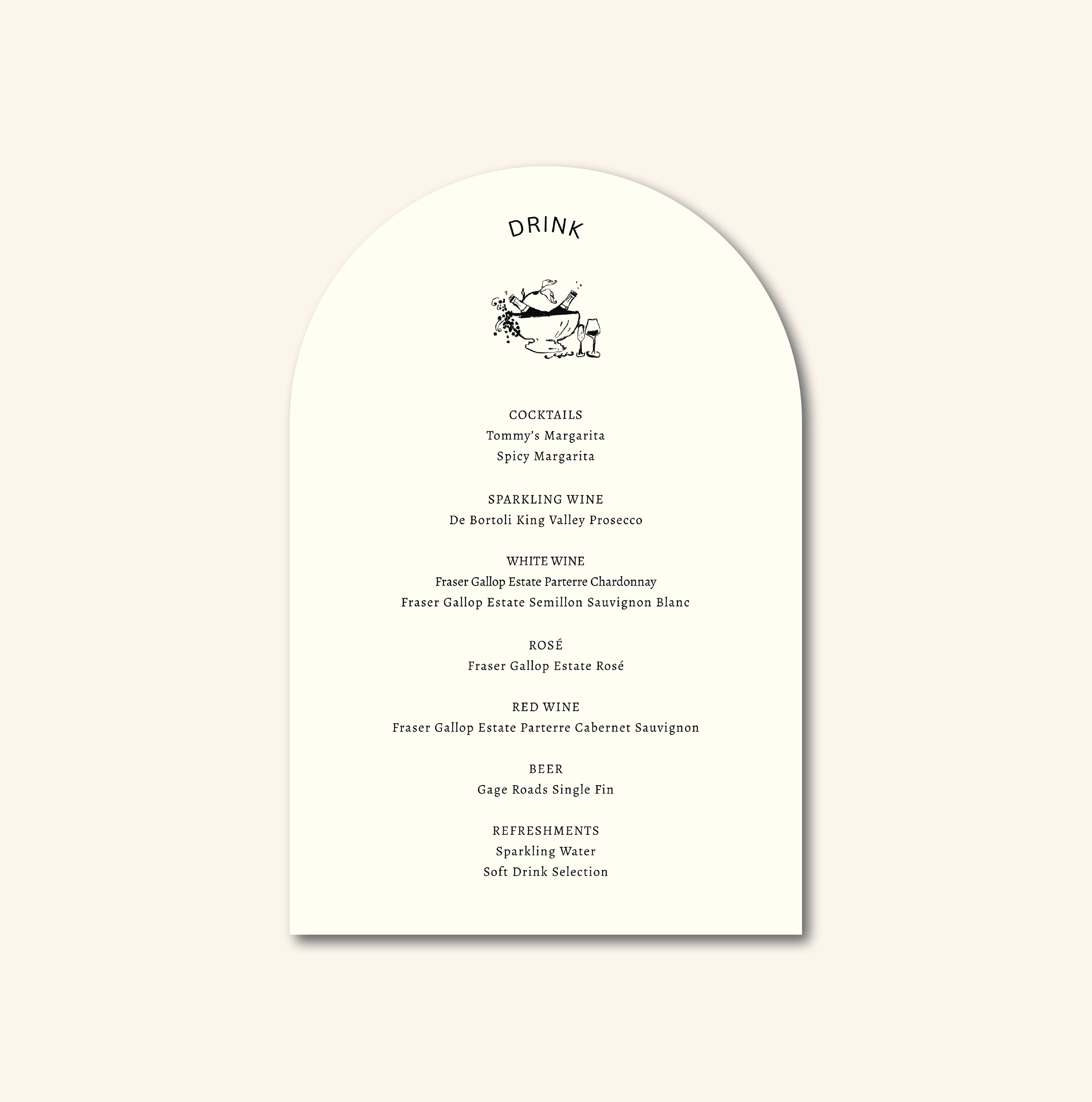 Davies Beverage Menu Template (Option B)