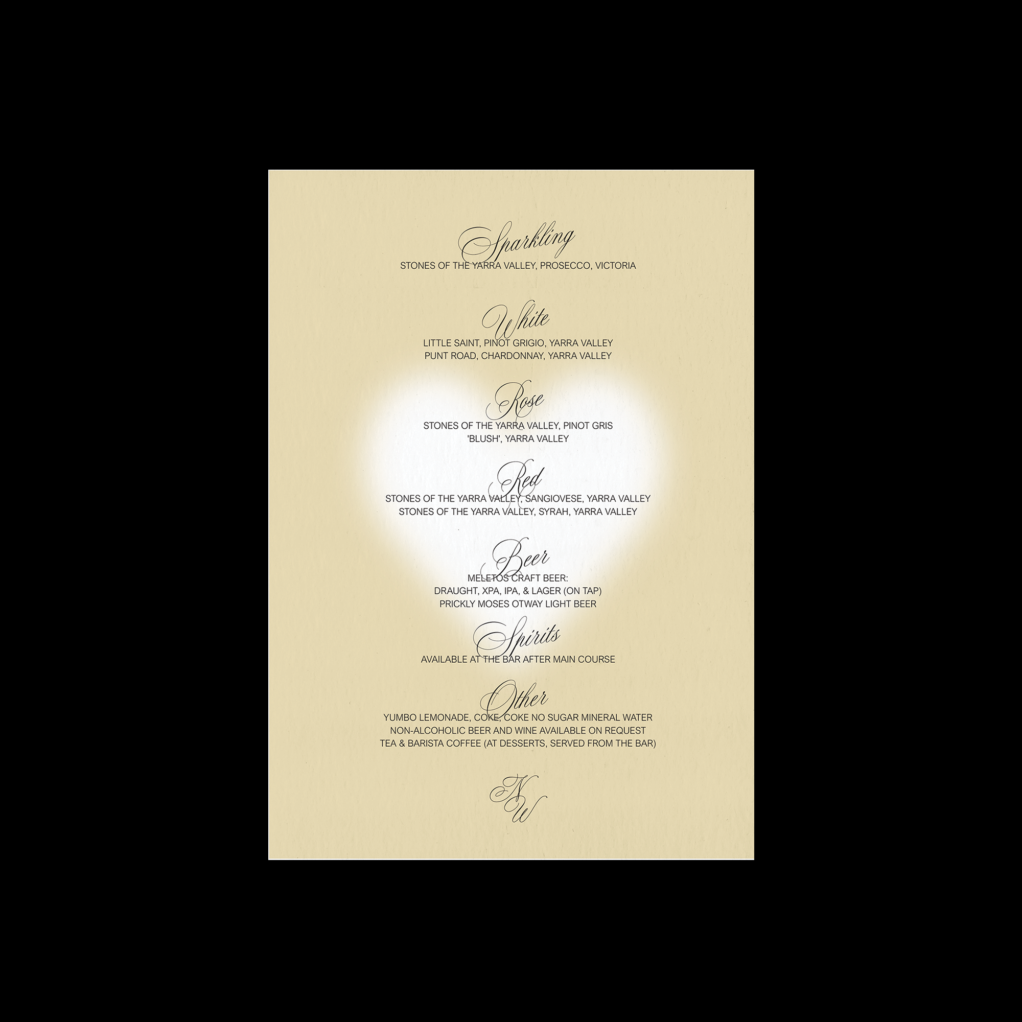 Edgar Allan Poe Beverage Menu Template (Option B)