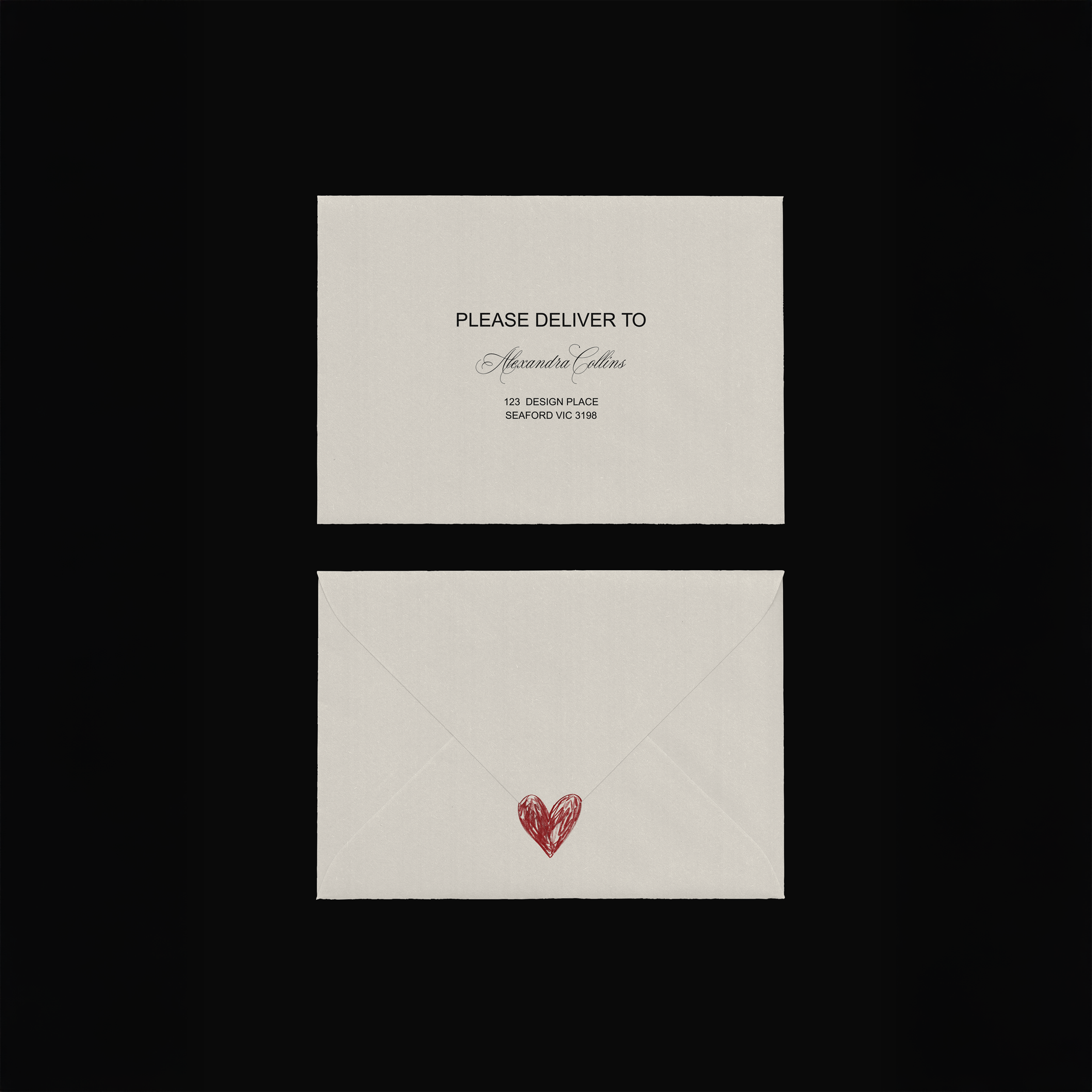 Edgar Allan Poe 190 x 130mm Envelope Template (Option B)