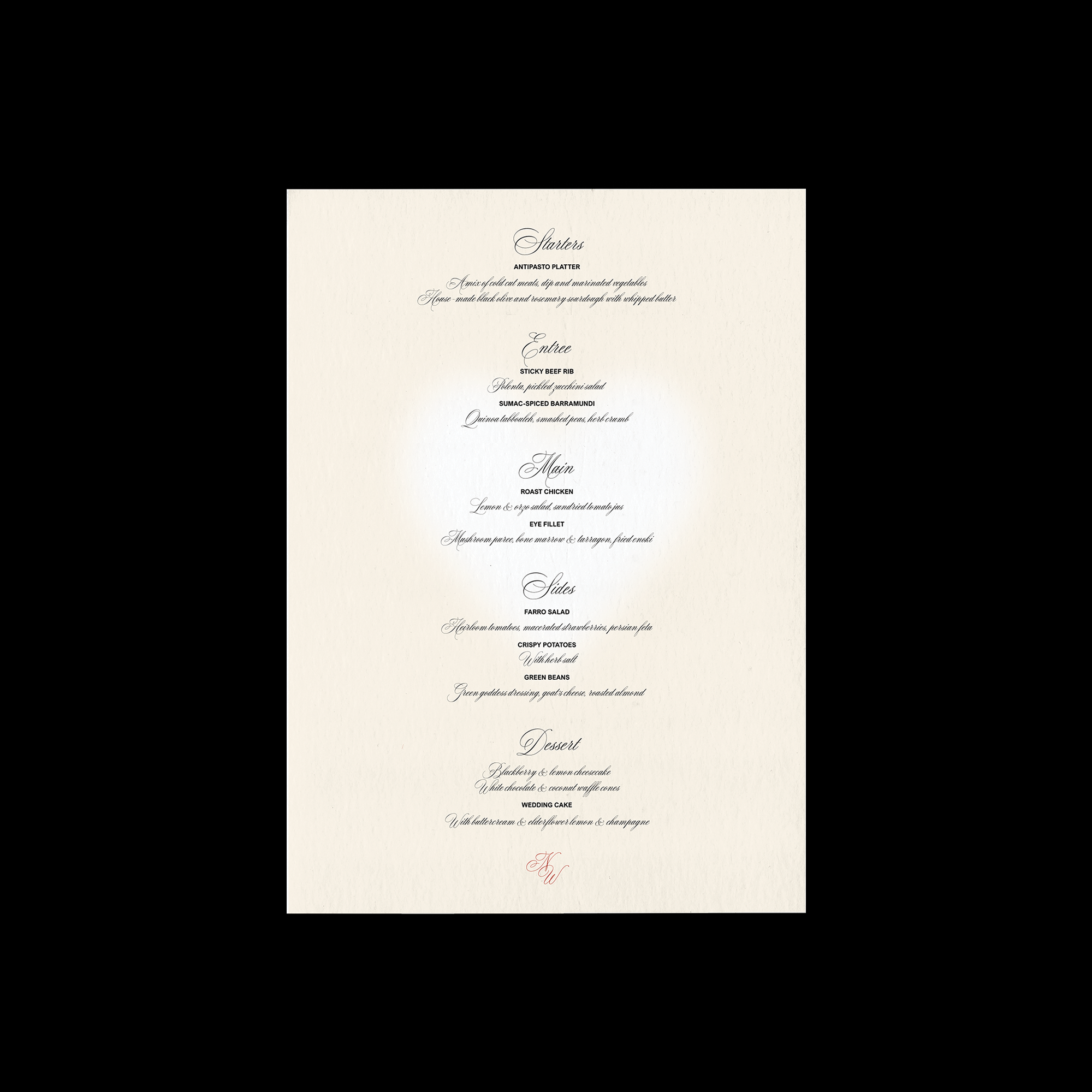 Edgar Allan Poe Food Menu Template (Option C)