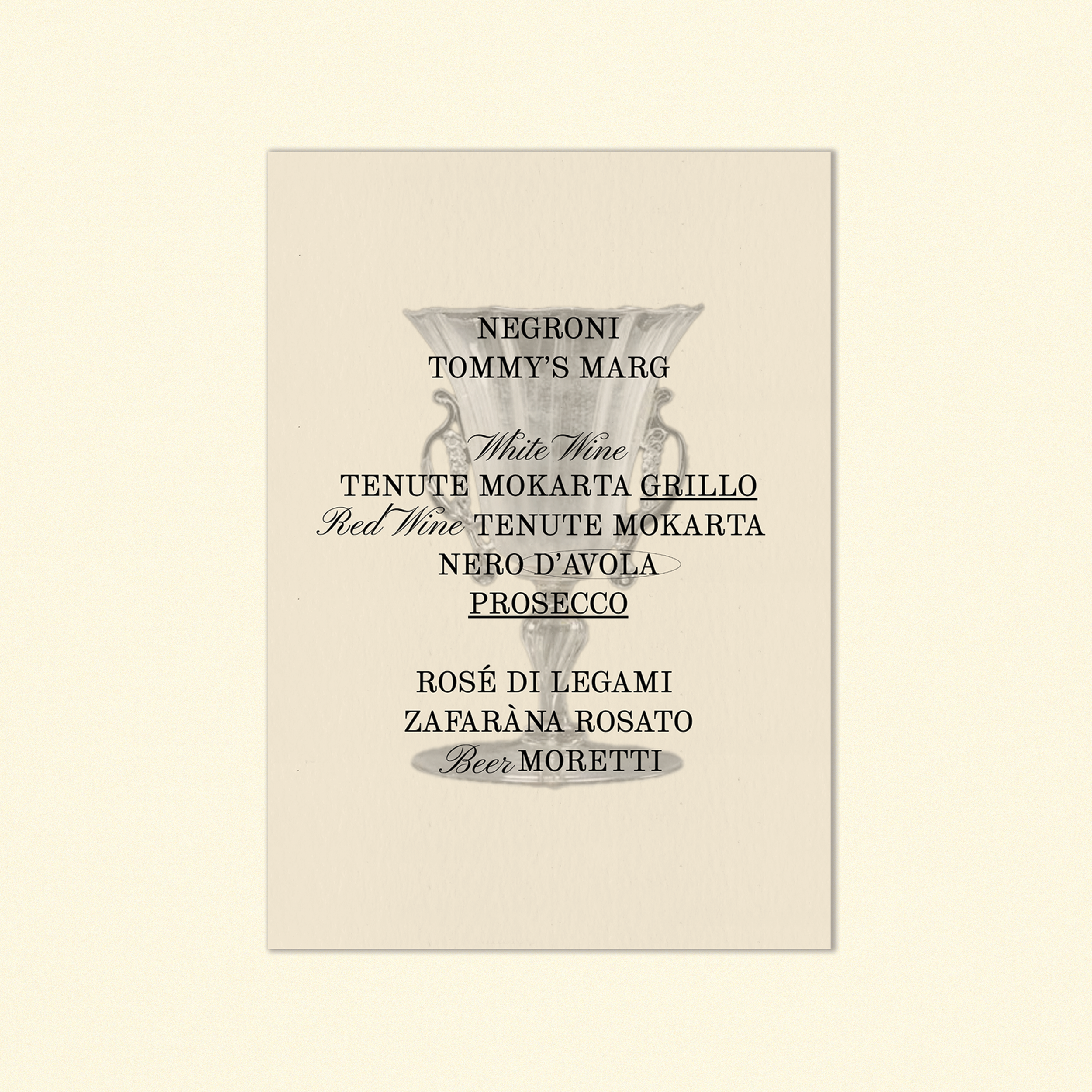 The Davidson Beverage Menu Template (Option B)