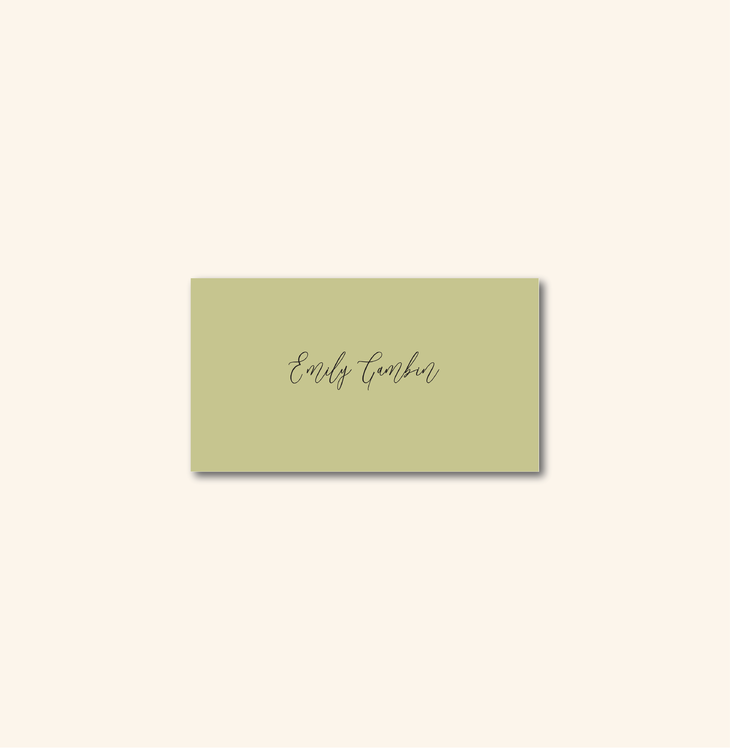 Davies Place Card Template (Option D)