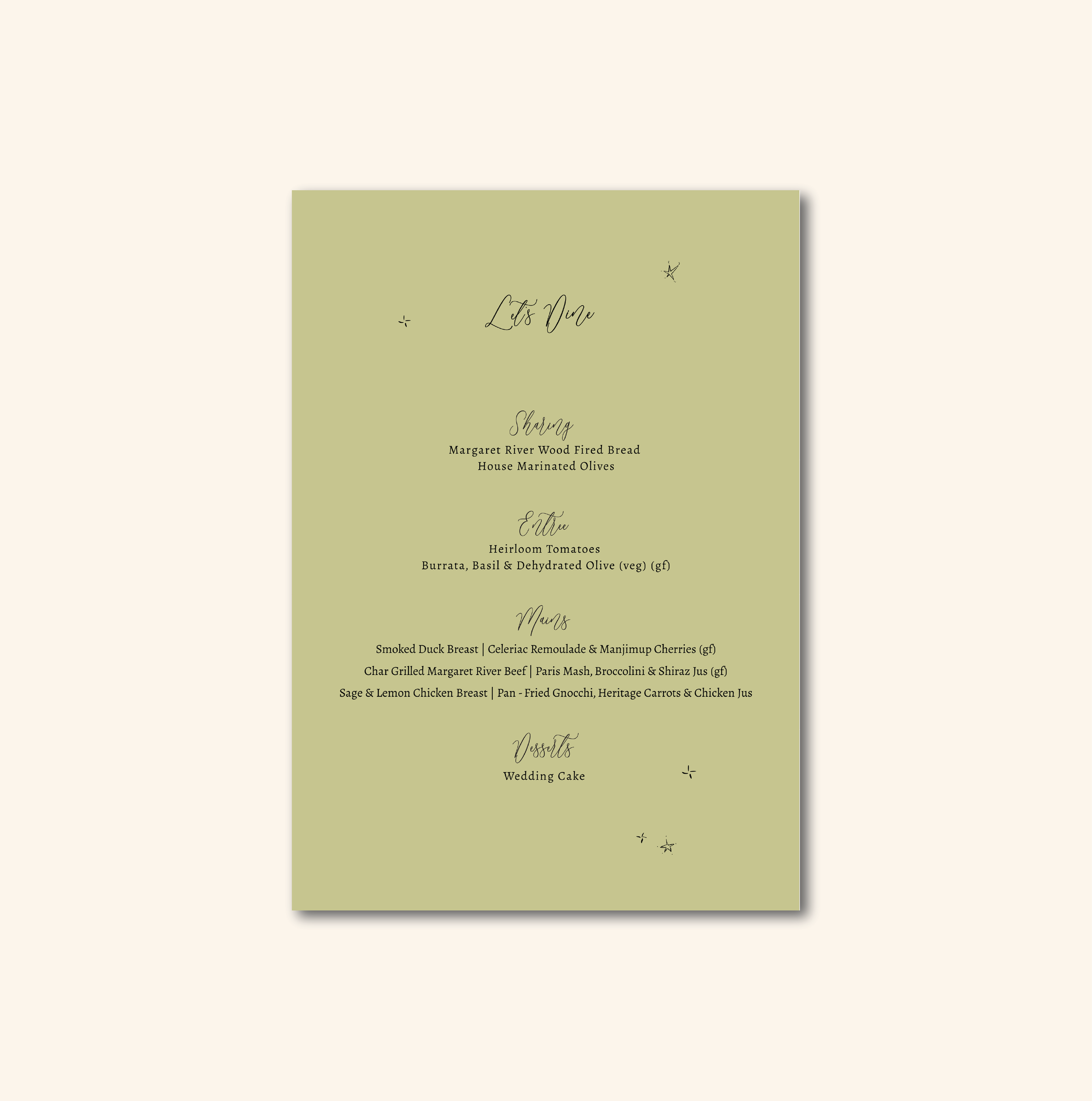 Davies Food Menu Template (Option C)