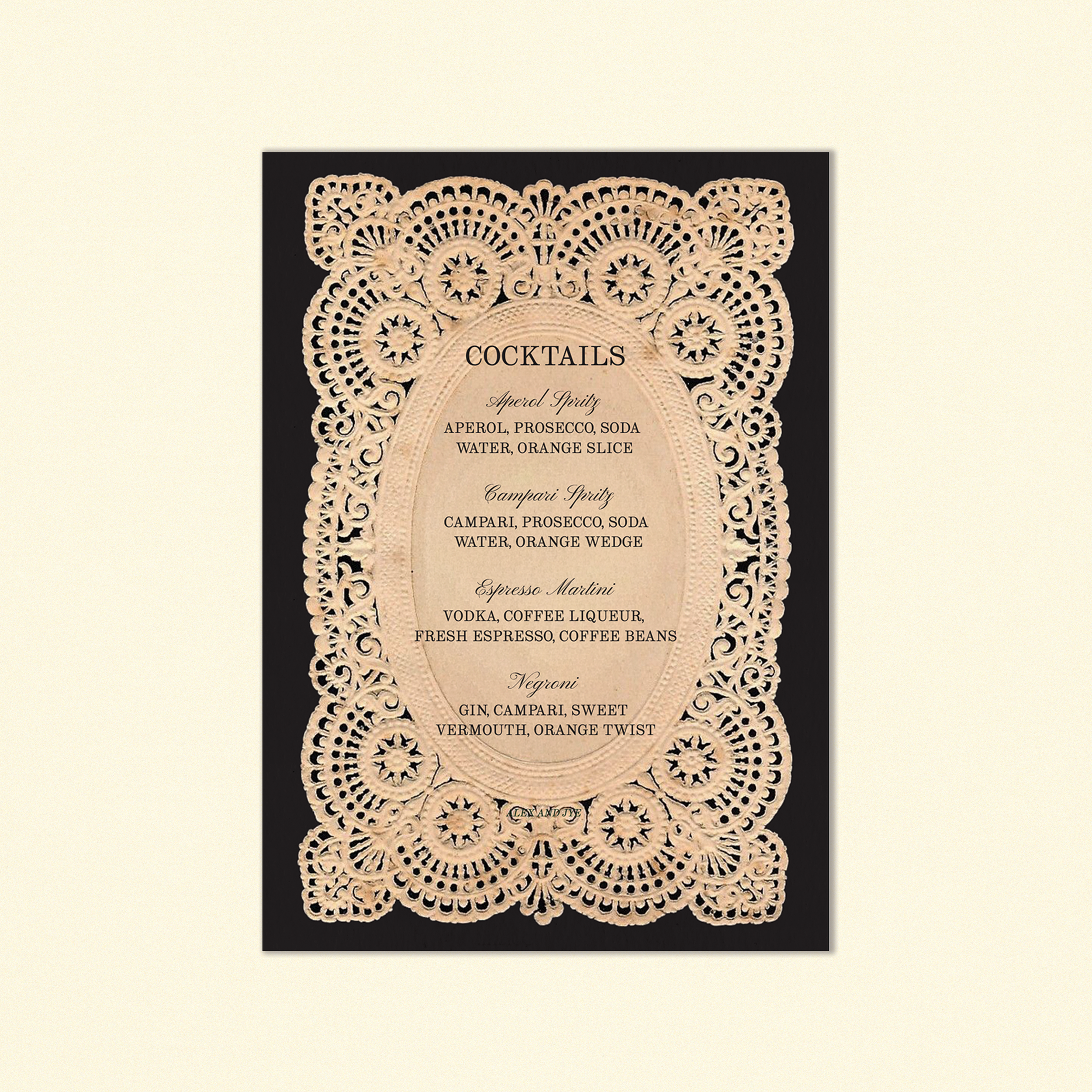 The Davidson Beverage Menu Template (Option D)