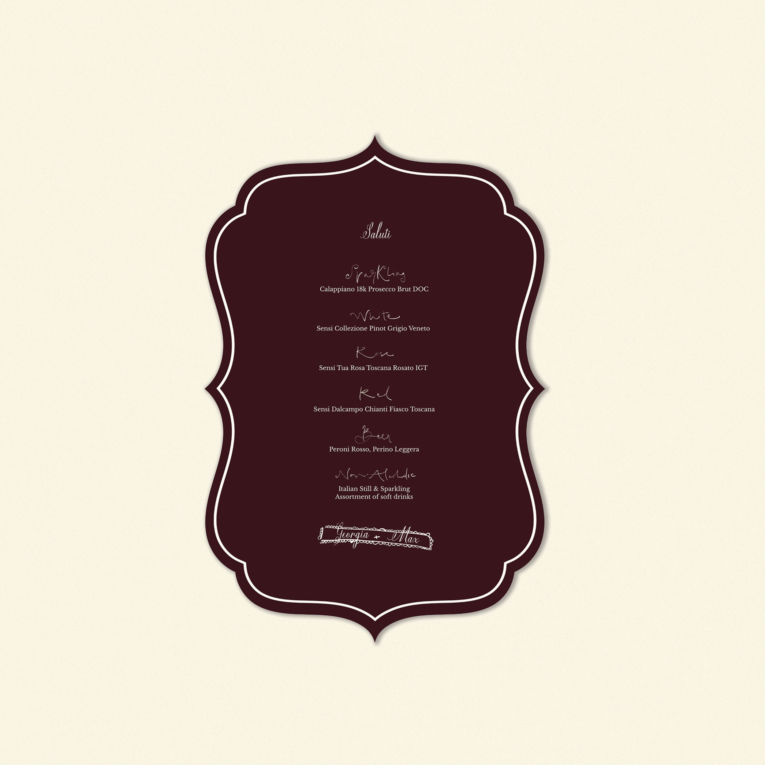 Hayes Beverage Menu Template (Option A)