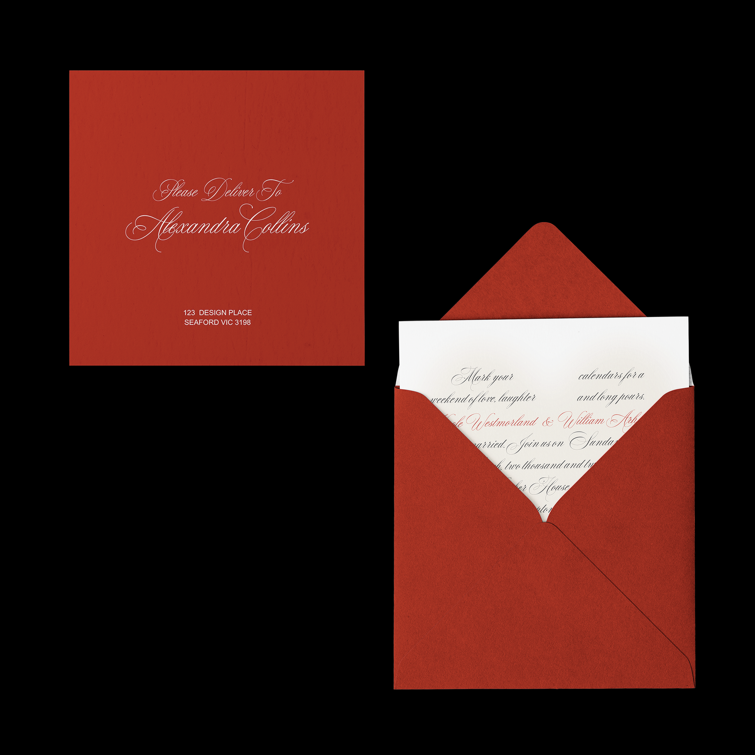 Edgar Allan Poe Square Envelope Template (Option C)