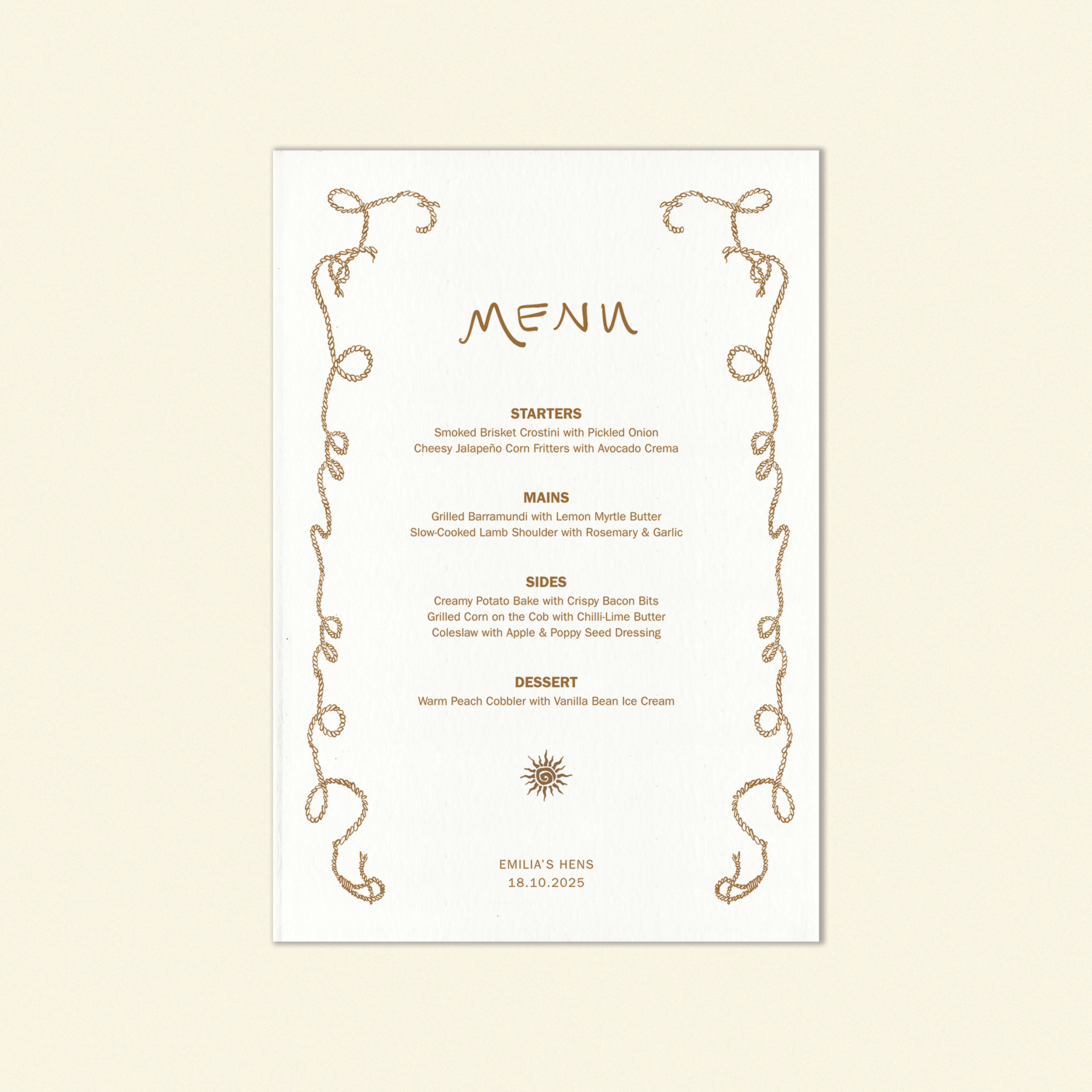 Spritz & Spurs Food Menu White Template (Option A)