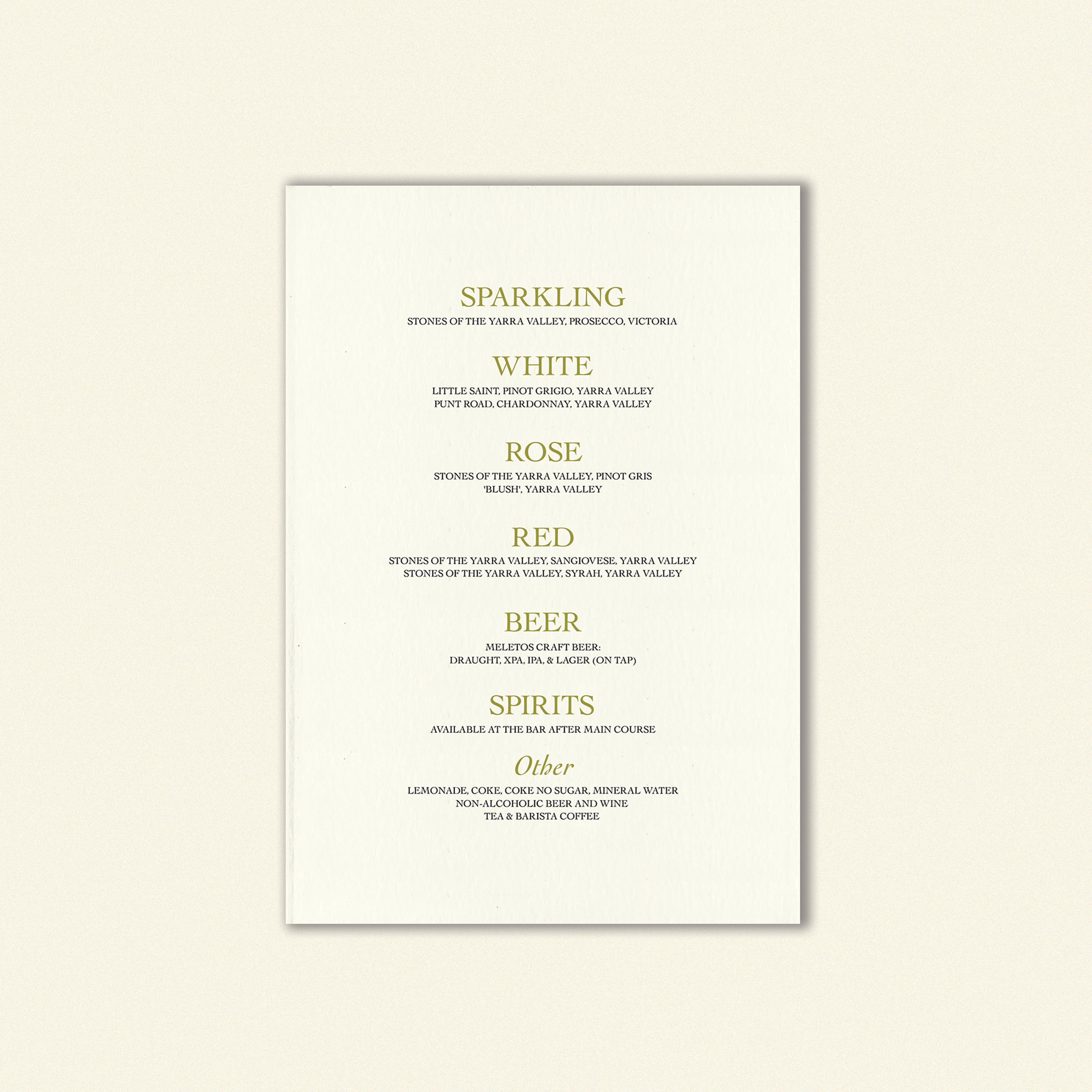 E.E Cummings Beverage Menu Template (Option D)