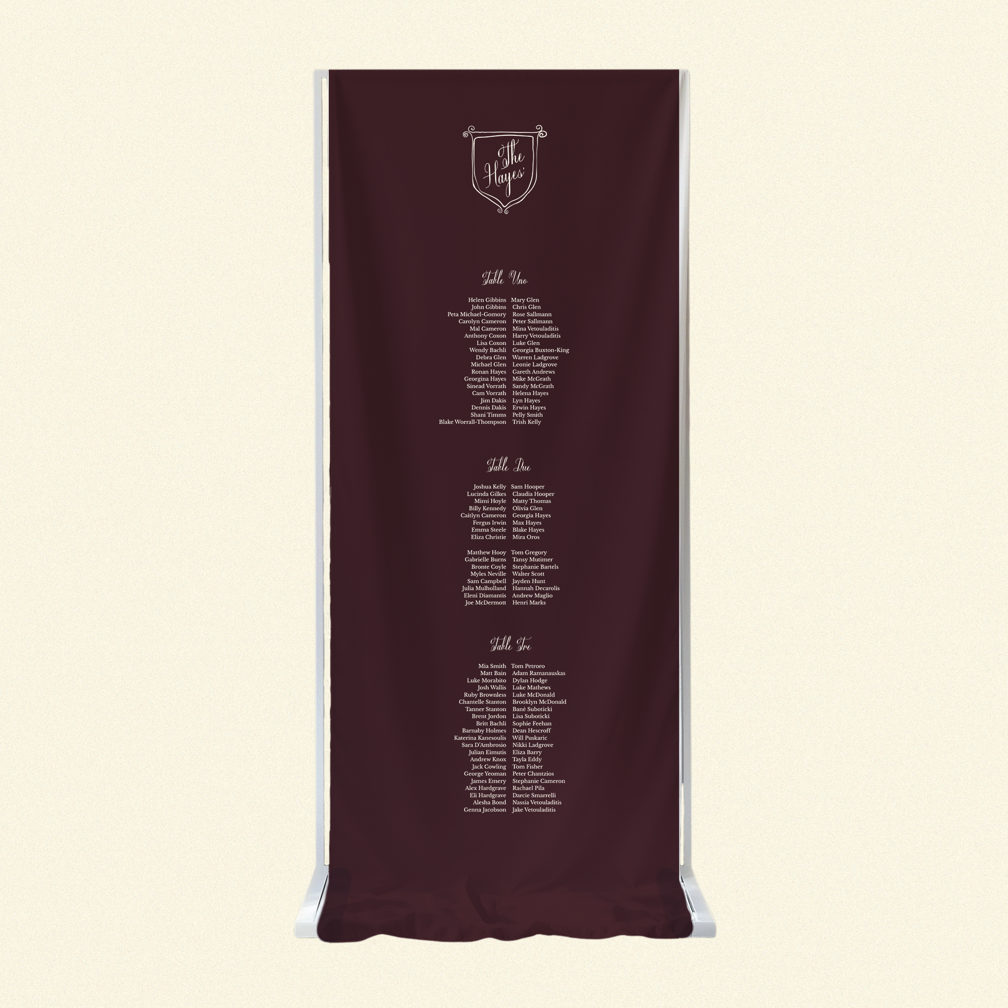 Hayes Linen Seating Chart Template (Option C)