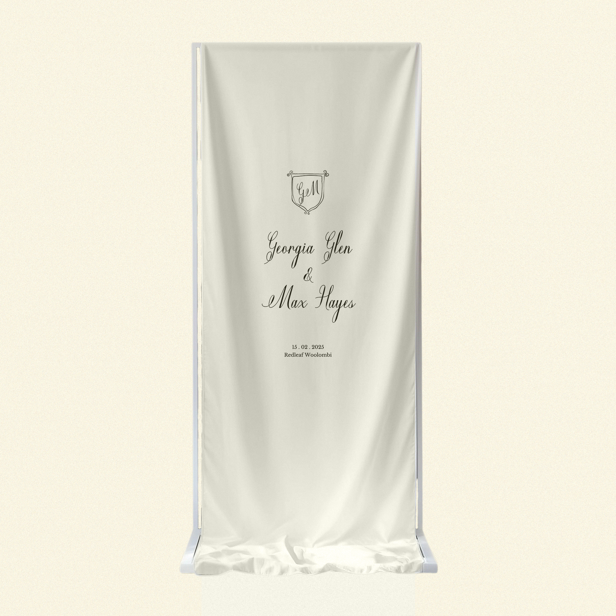 Hayes Linen Welcome Sign Template (Option D)
