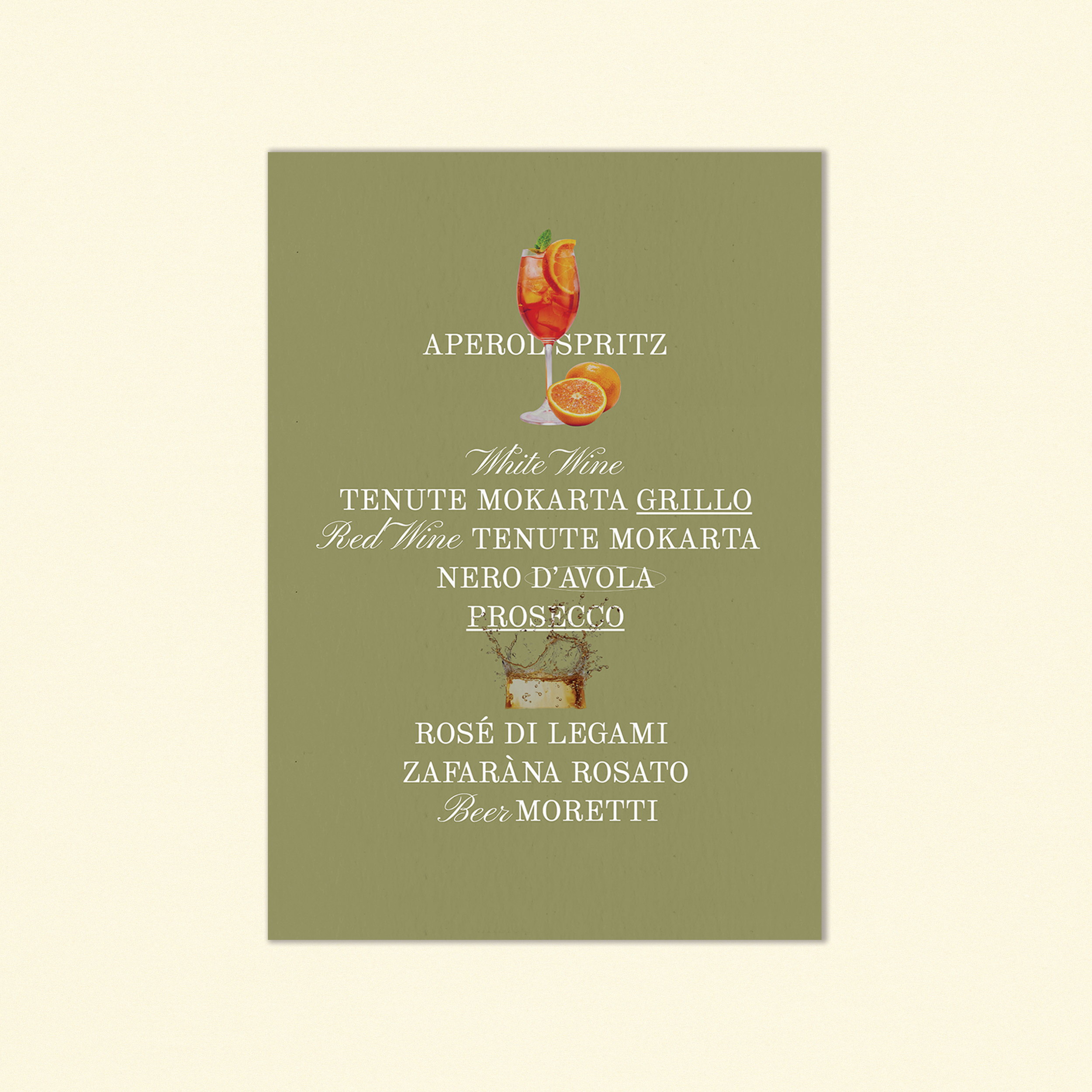 The Davidson Beverage Menu Template (Option A)