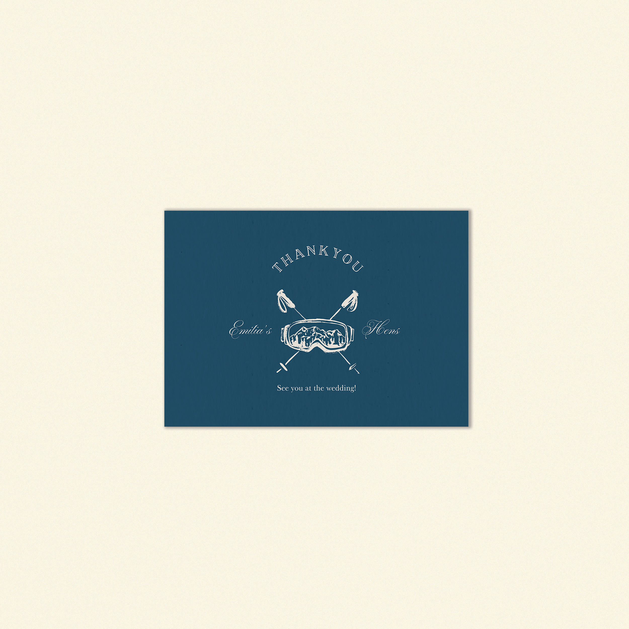 Après Ski Thankyou Card Template (Option B)