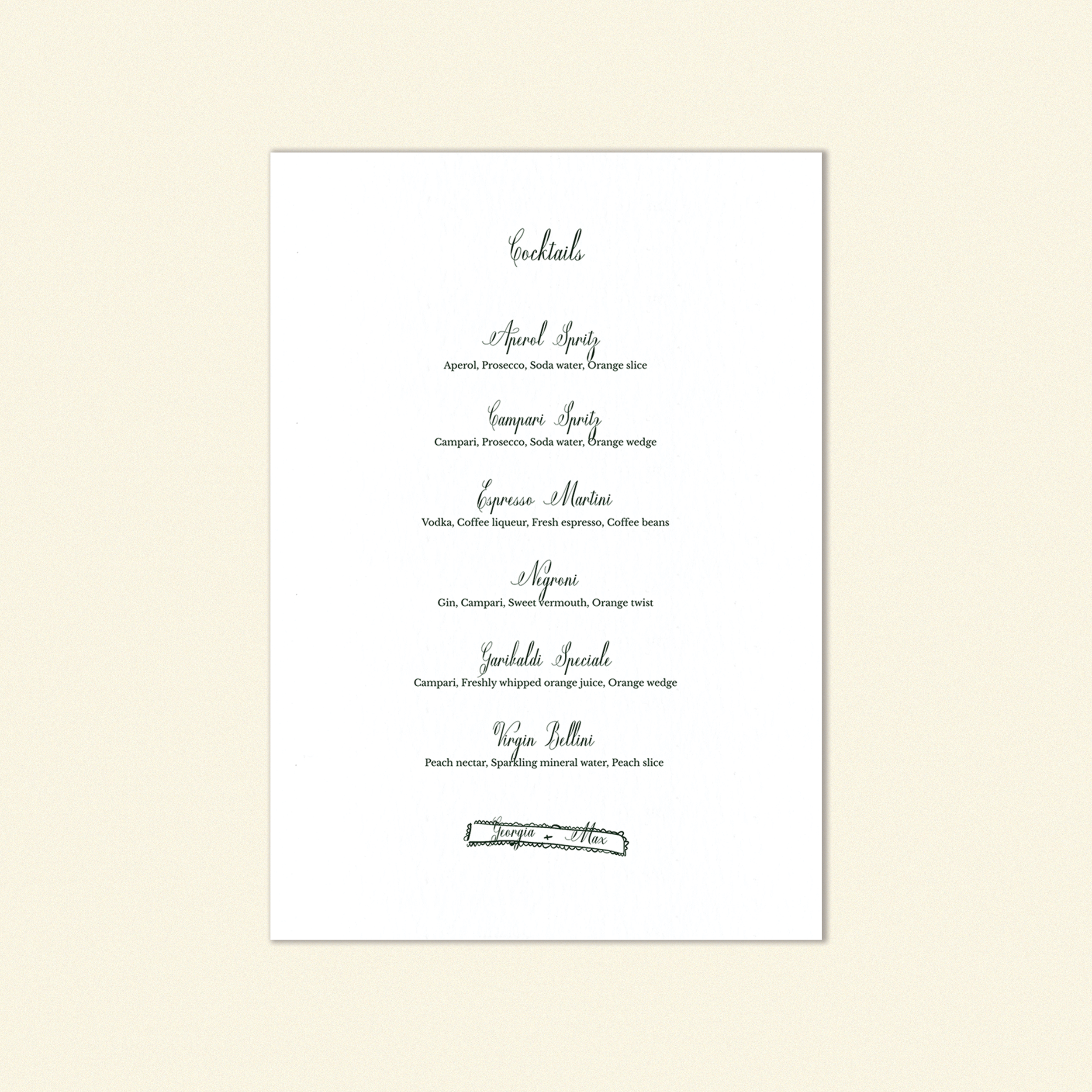 Hayes Beverage Menu Template (Option D)