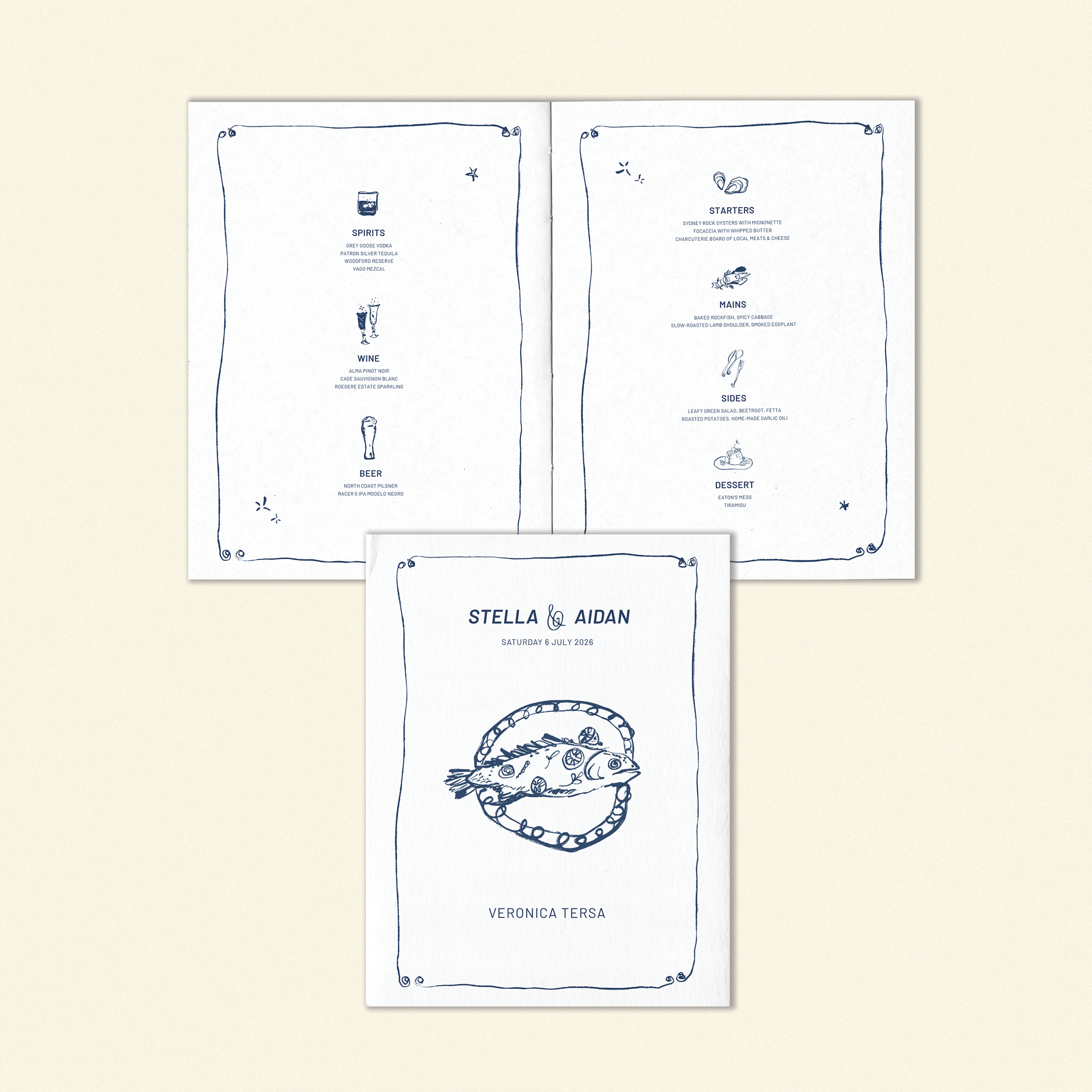 W.B Yeats Food Menu Booklet Template (Option E)