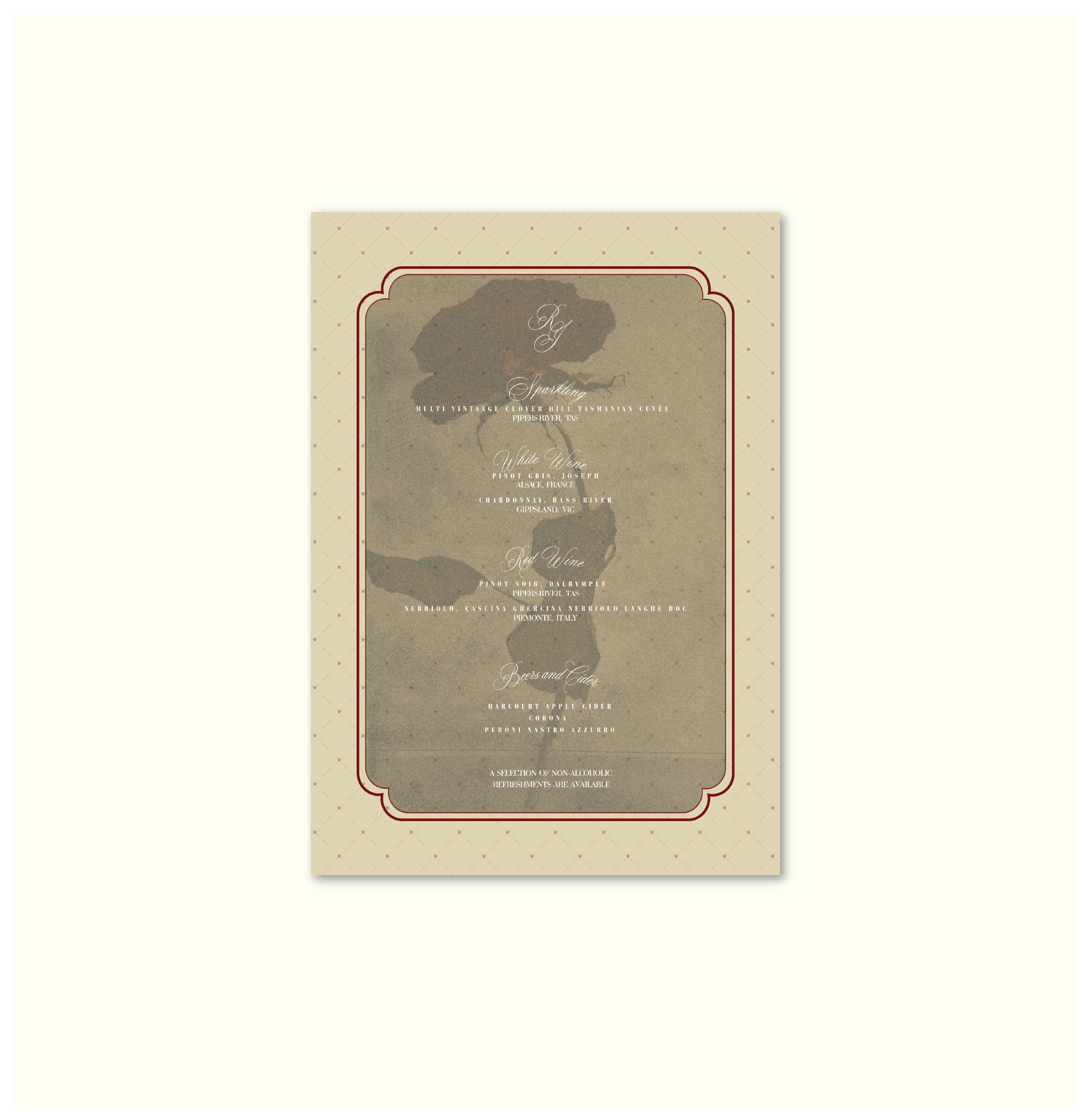 La Fleur Nouvelle Drink Menu Template (Option A)