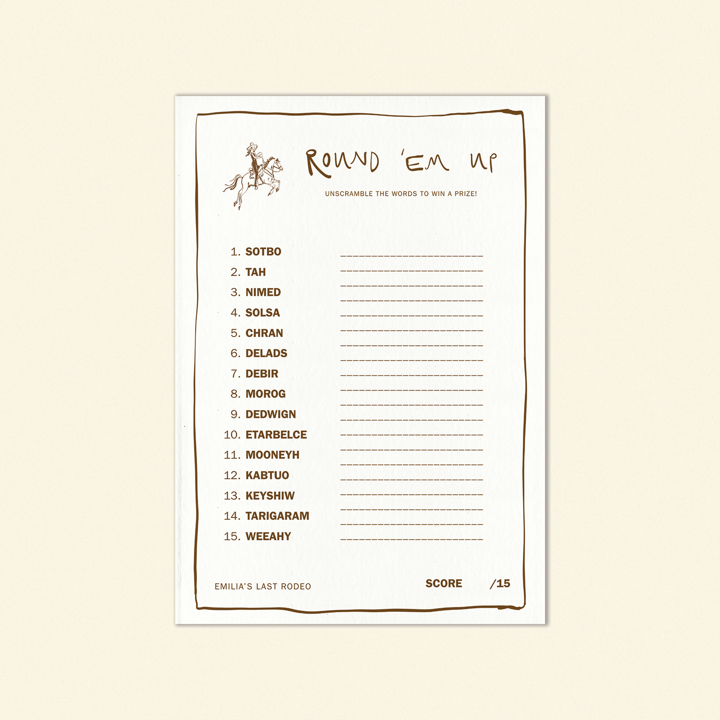 Spritz & Spurs Hens Game White Template (Option B)