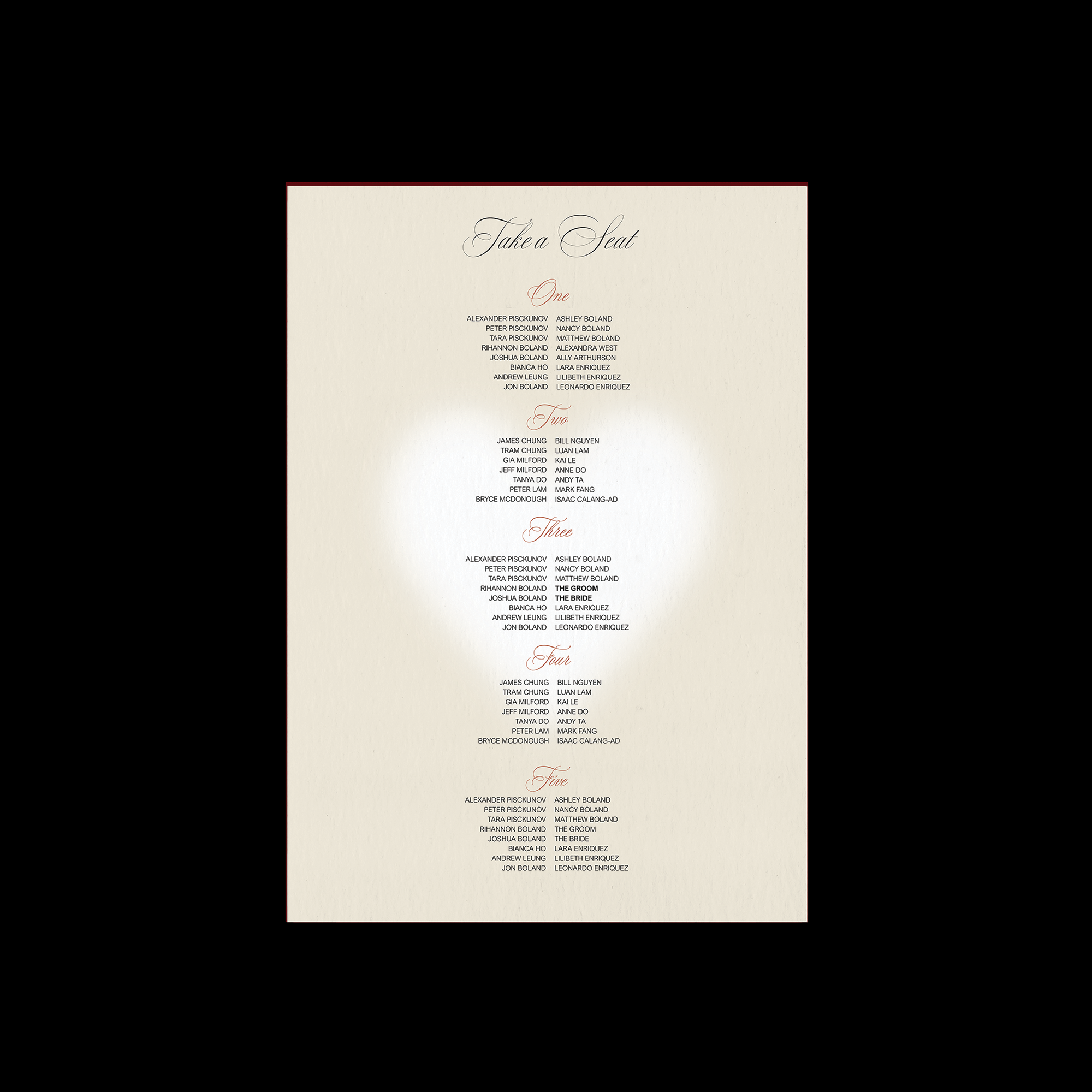Edgar Allan Poe Seating Chart Template (Option C)