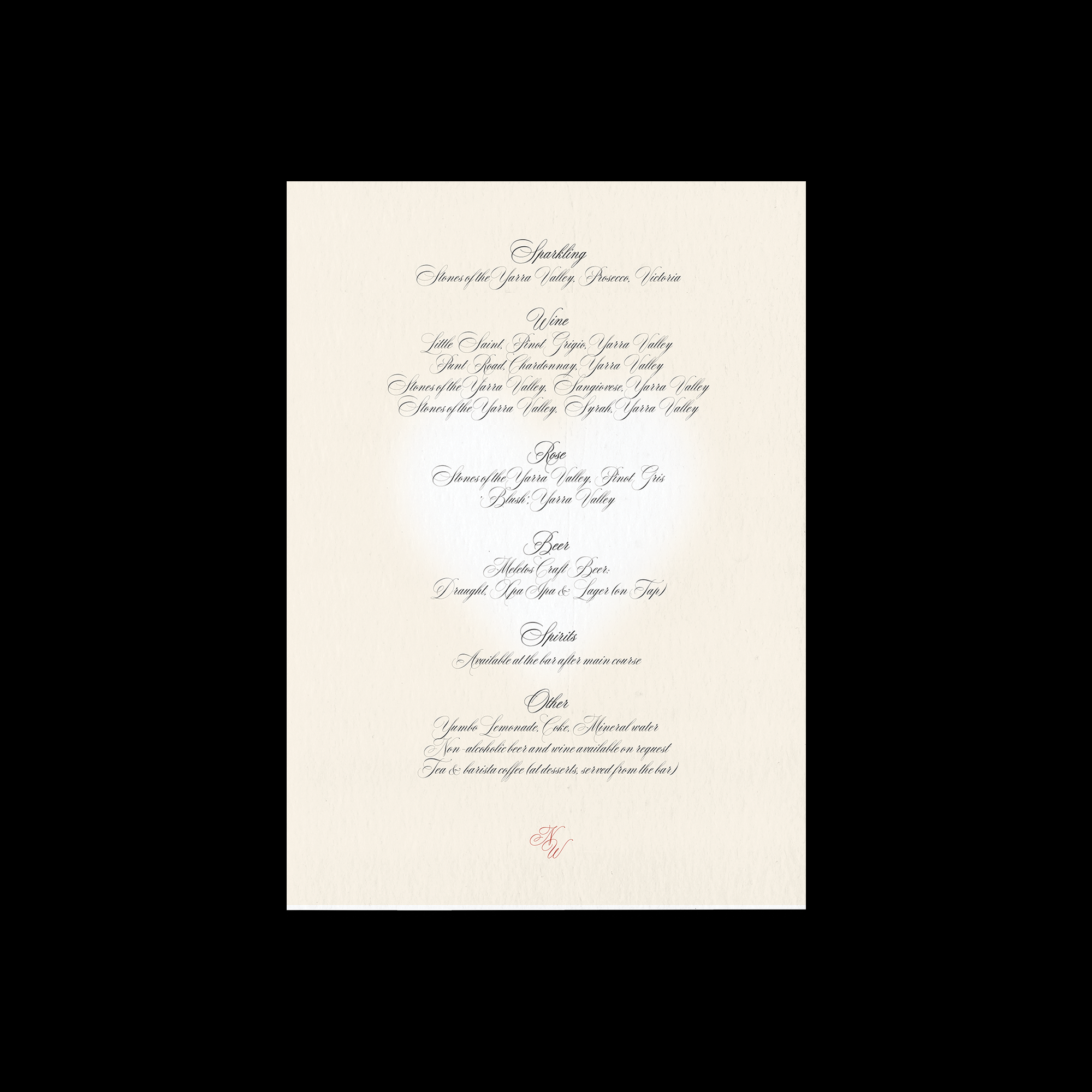 Edgar Allan Poe Beverage Menu Template (Option D)