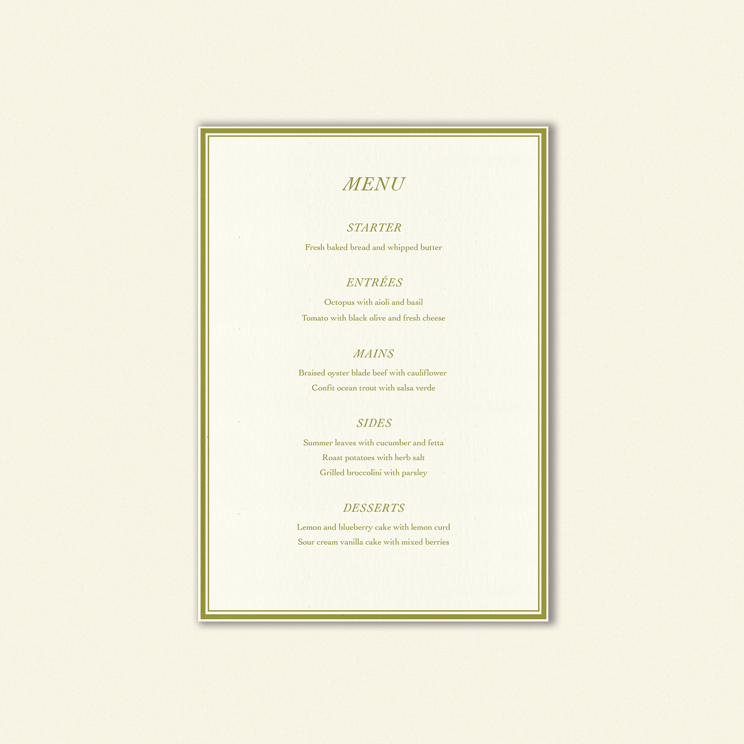 E.E Cummings Food Menu Template (Option C)