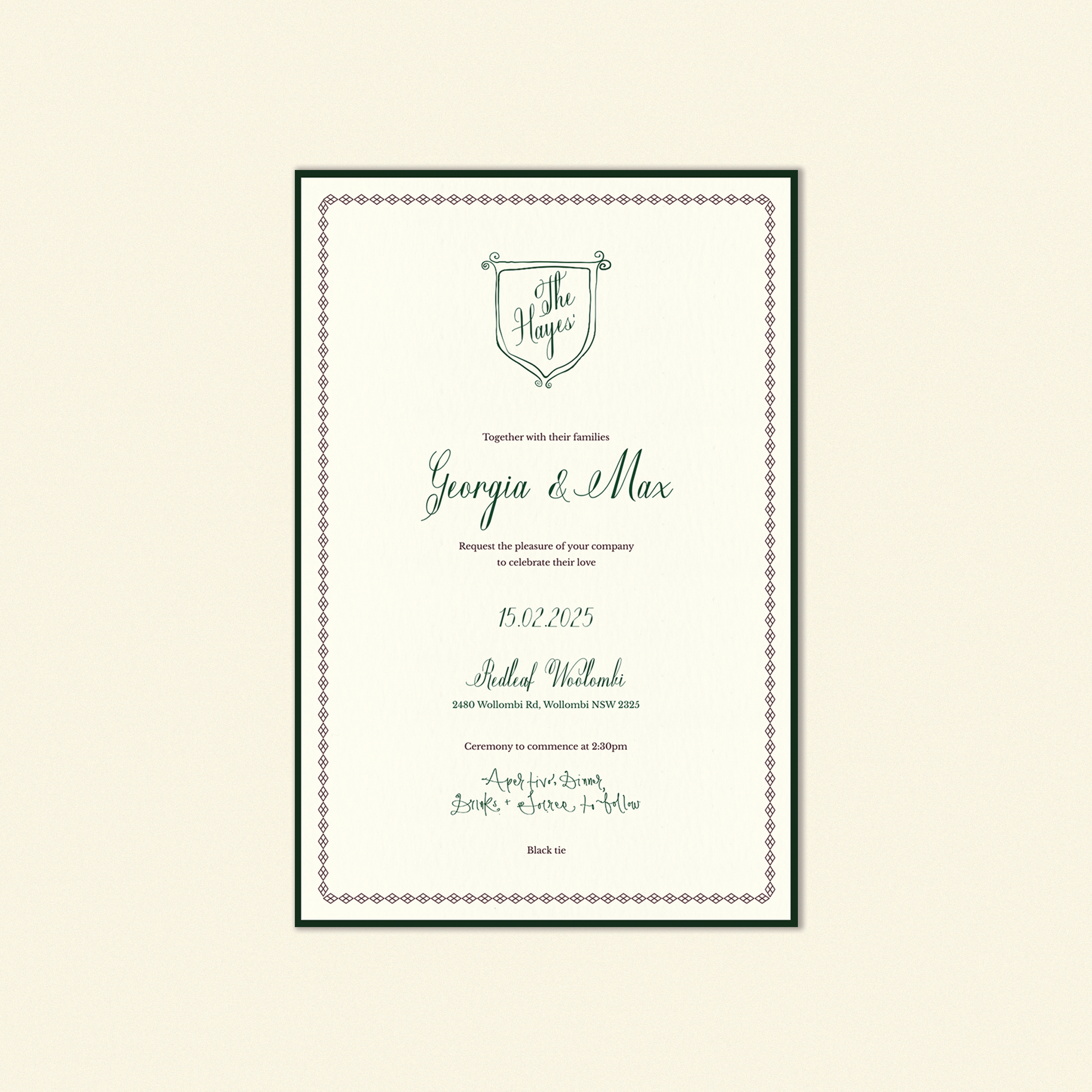 Hayes Invitation Template (Option A)