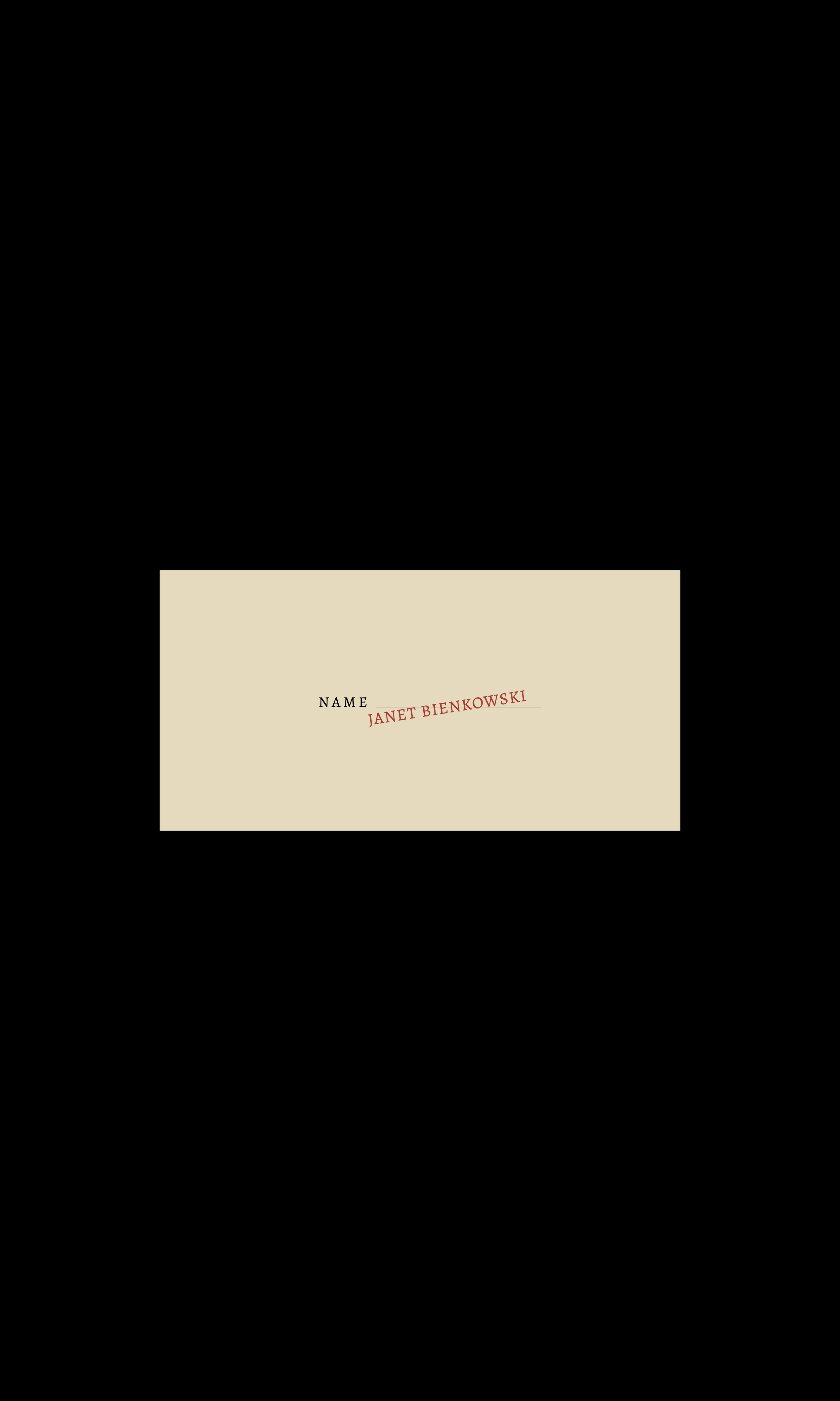 Éclat d’Ornement Place Card Template (Option C)