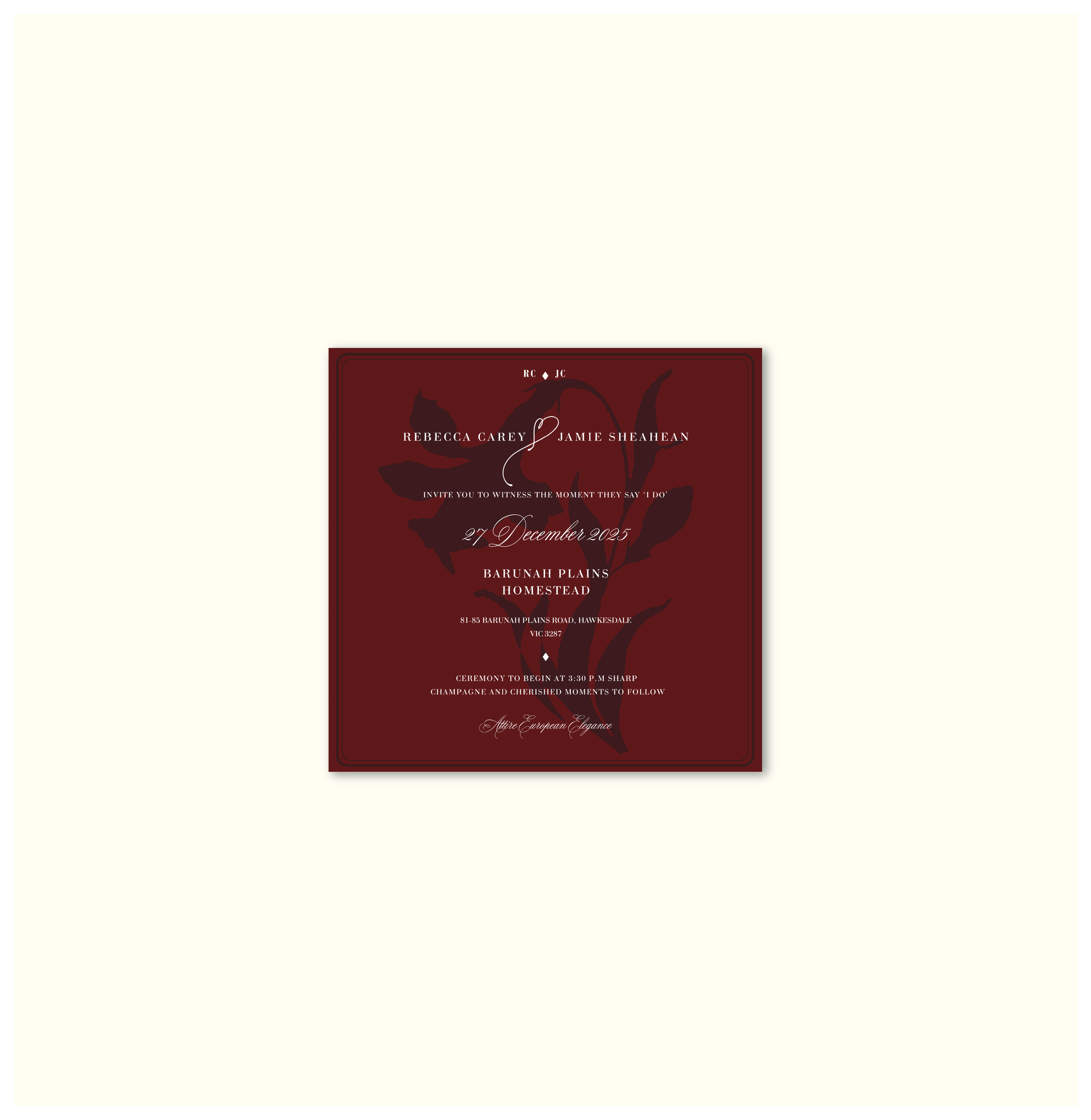 La Fleur Nouvelle Invitation Template (Option C)