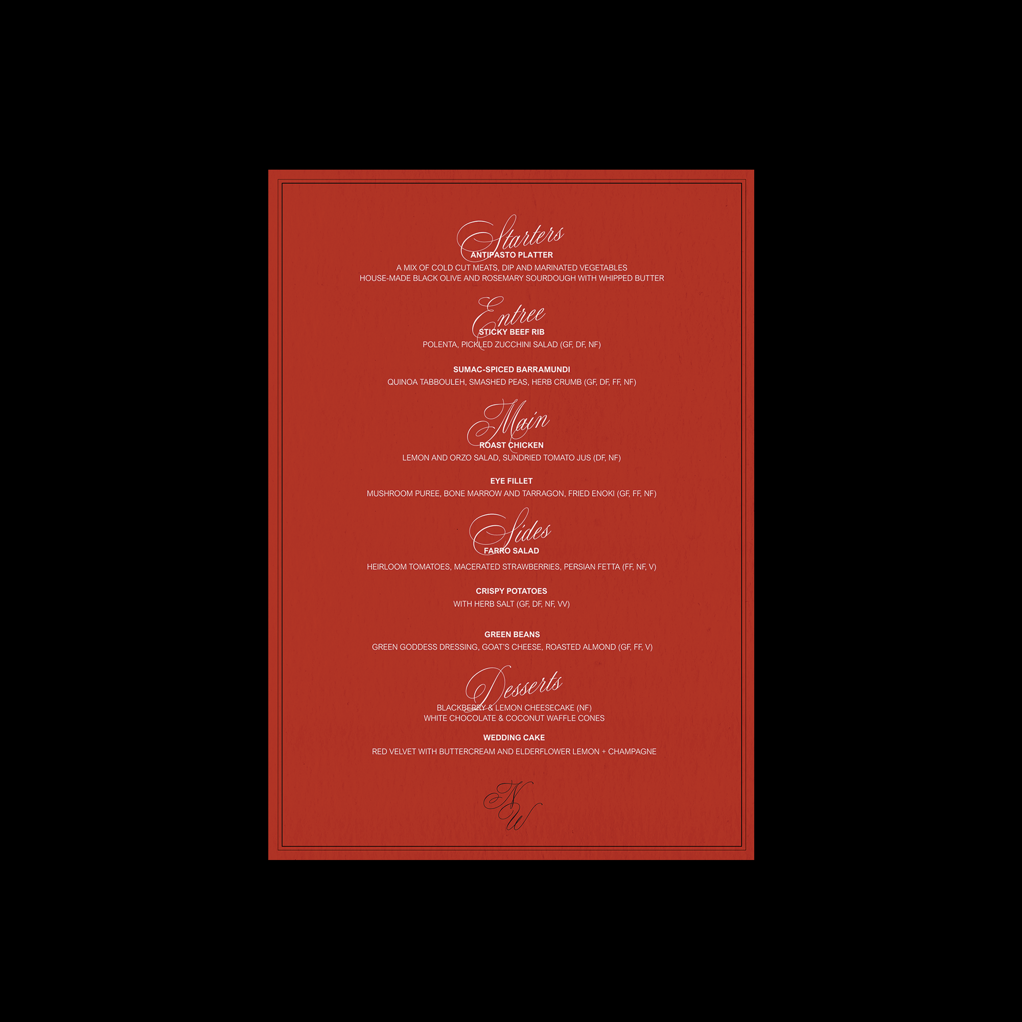 Edgar Allan Poe Food Menu Template (Option A)