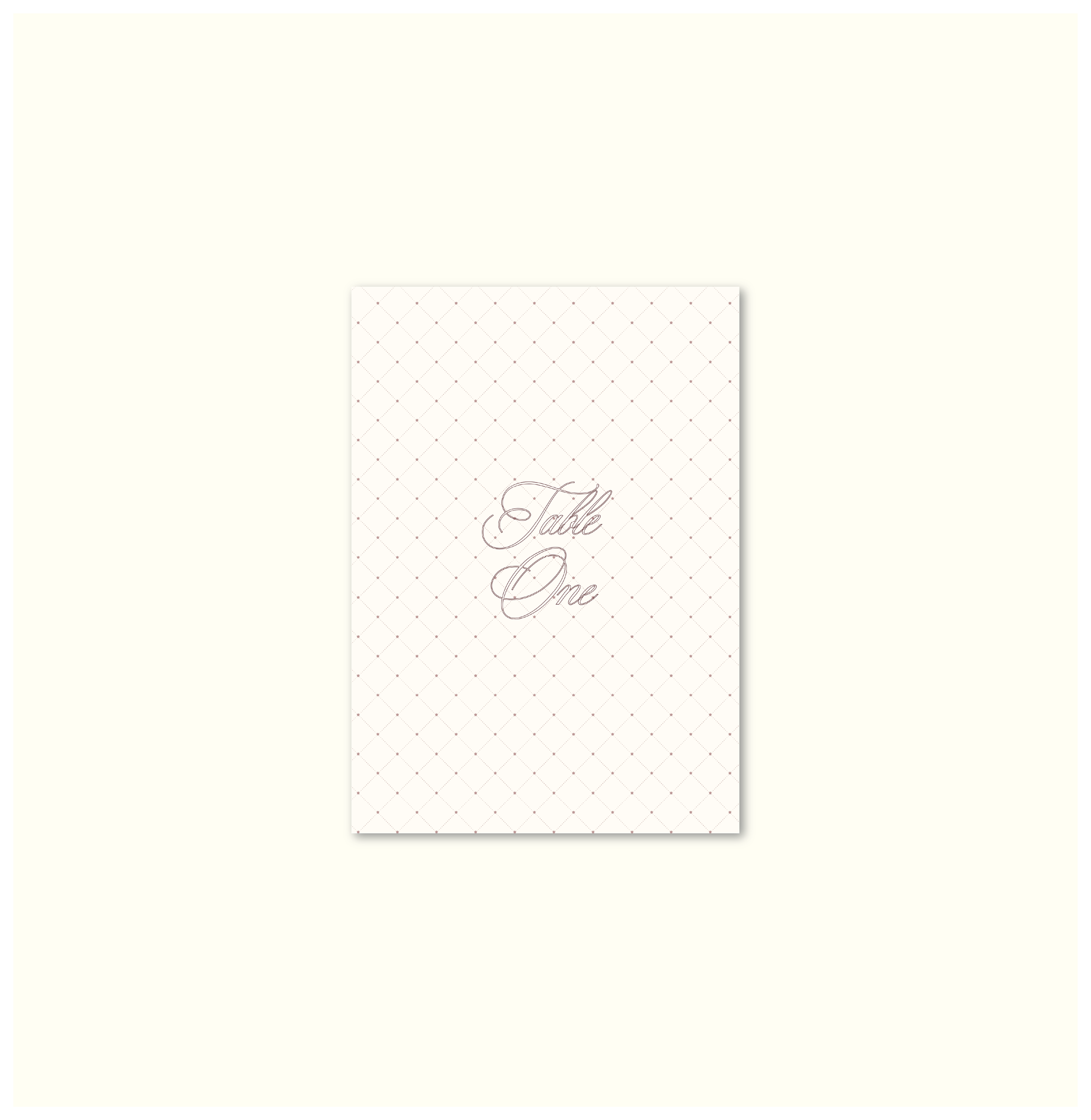 La Fleur Nouvelle Table Number Template (Option A)