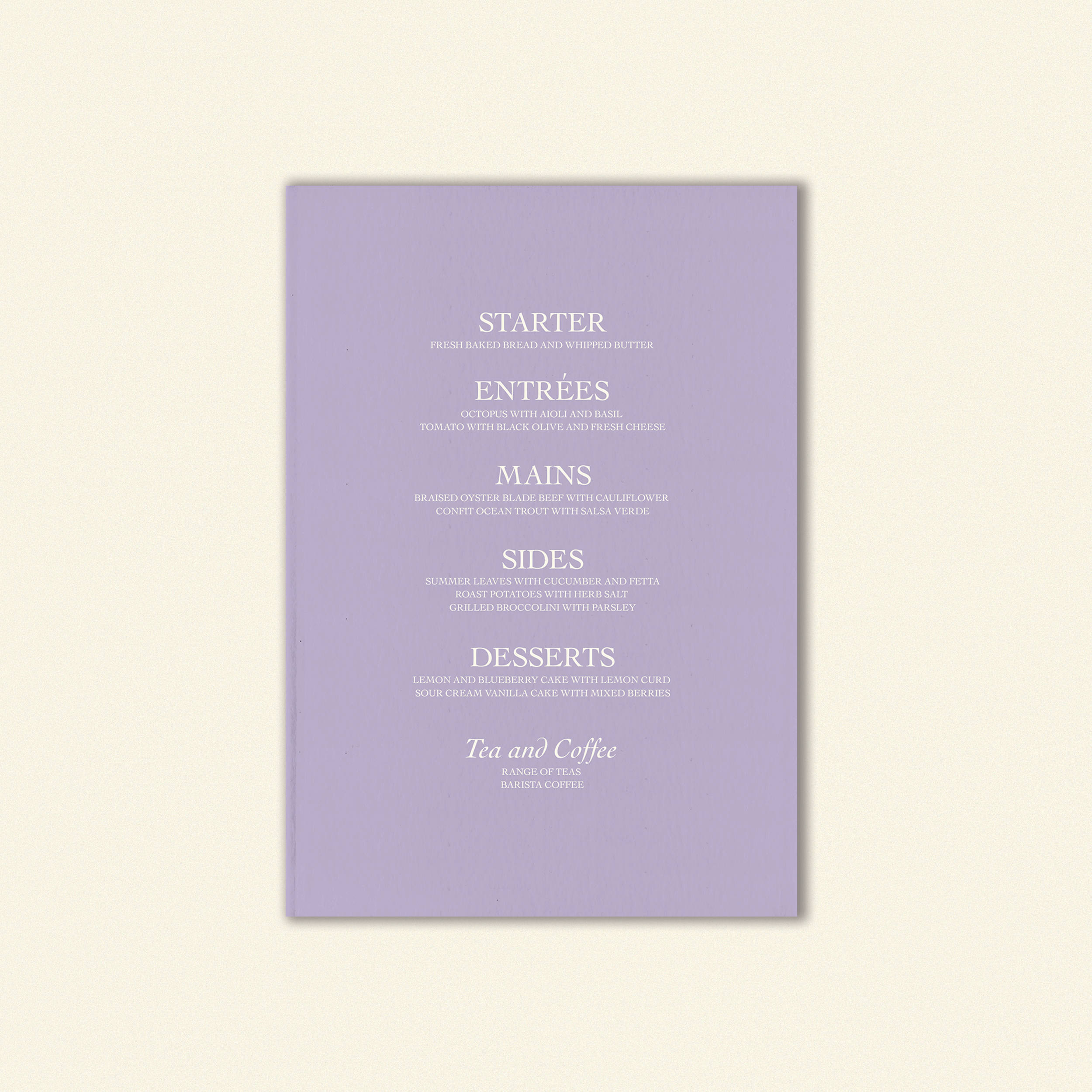 E.E Cummings Food Menu Template (Option D)