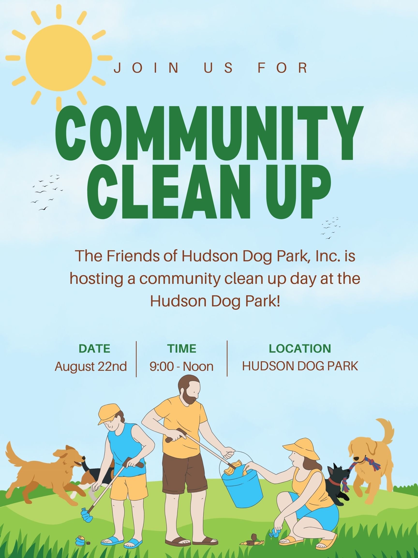 Hudson Dog Park - Clean Up Day!