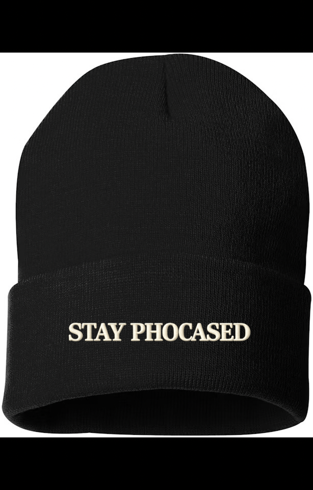 Embroidered Stay Phocased Beanie Hat