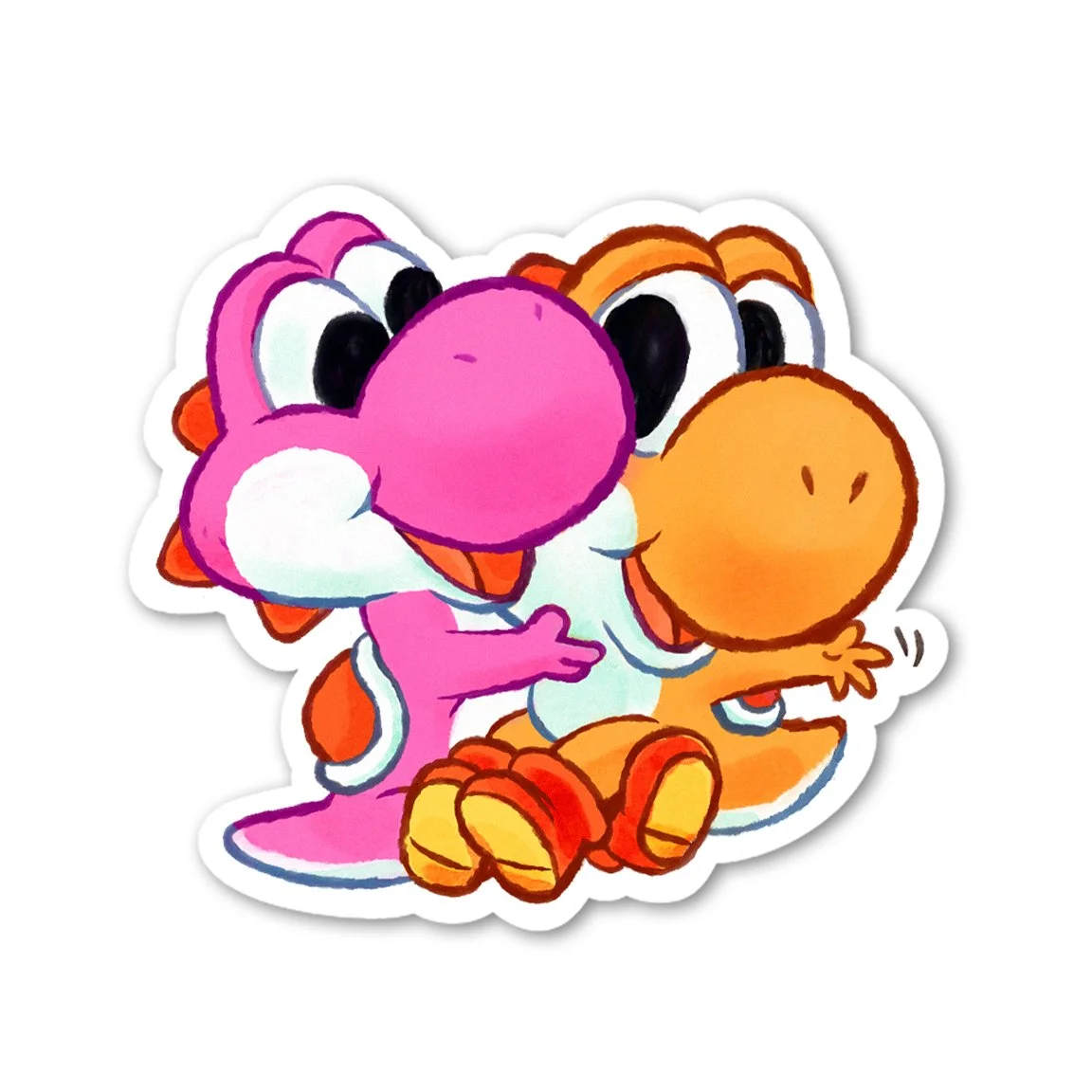 Dino Cuddle Die-Cut Sticker