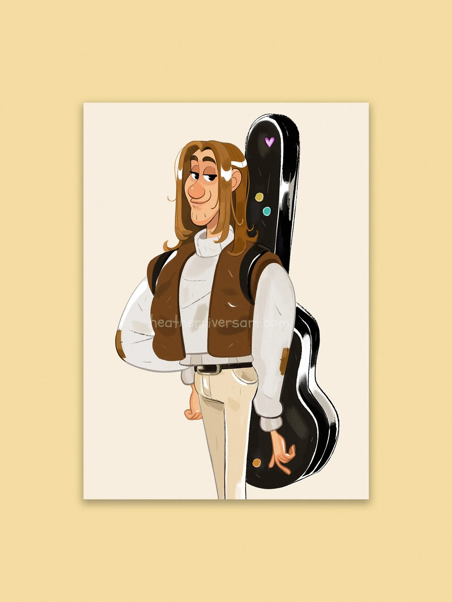 Guitarist III Mini Print