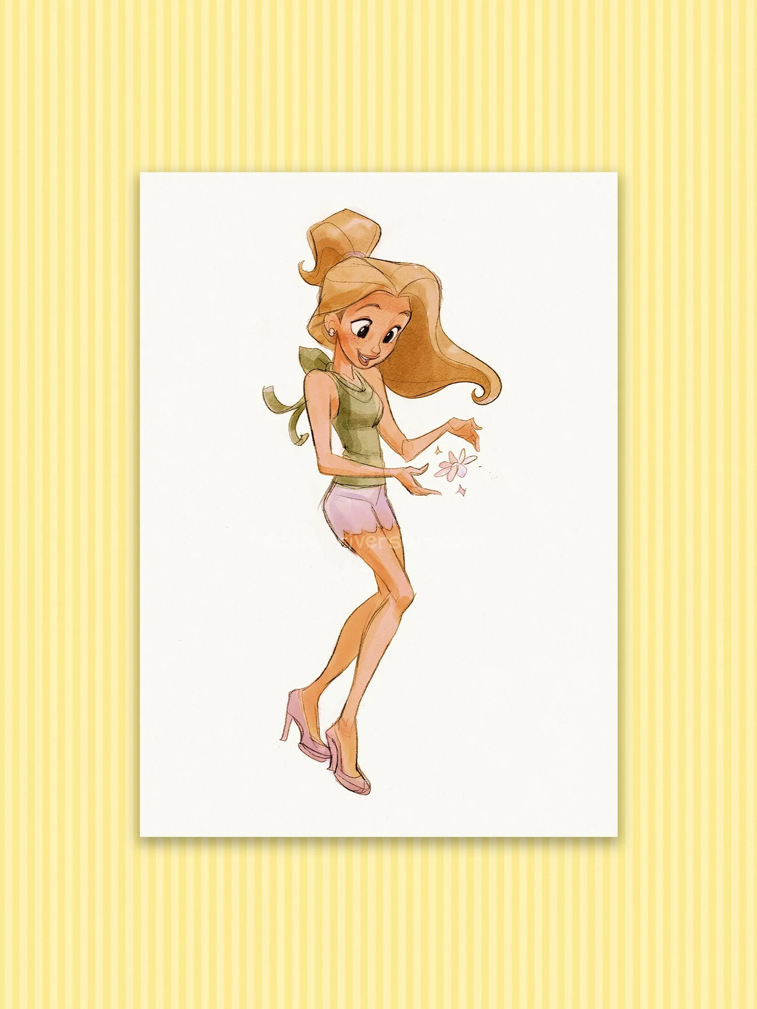 Sunflower Girl Mini Print