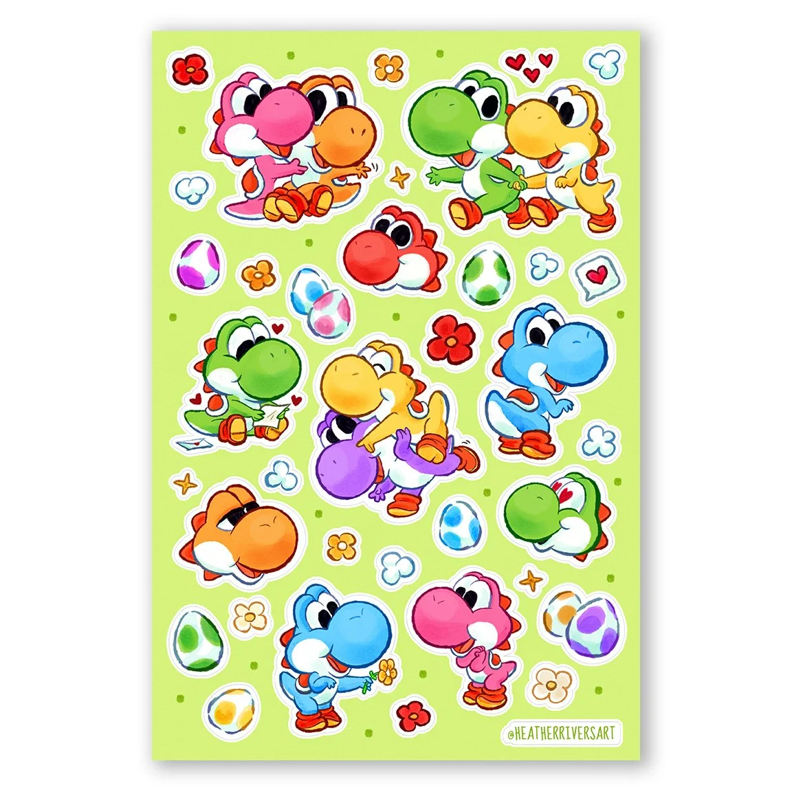 Dino Couples Sticker Sheet